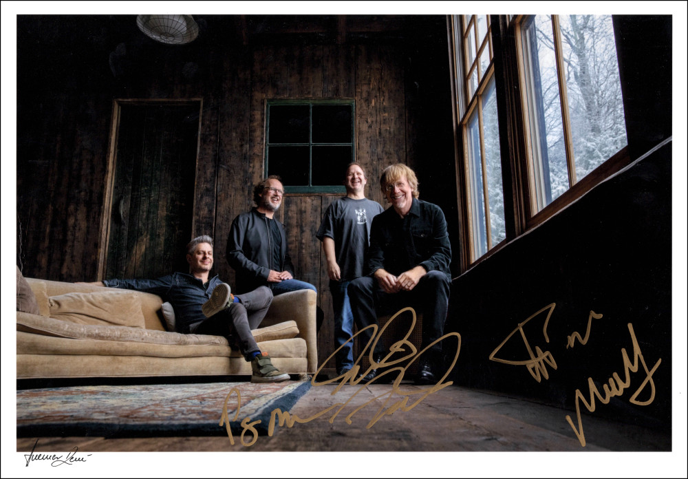 Phish Full Band x4 Signed Autograph Rene Huemer Giclee Photo Print w/ JSA COA