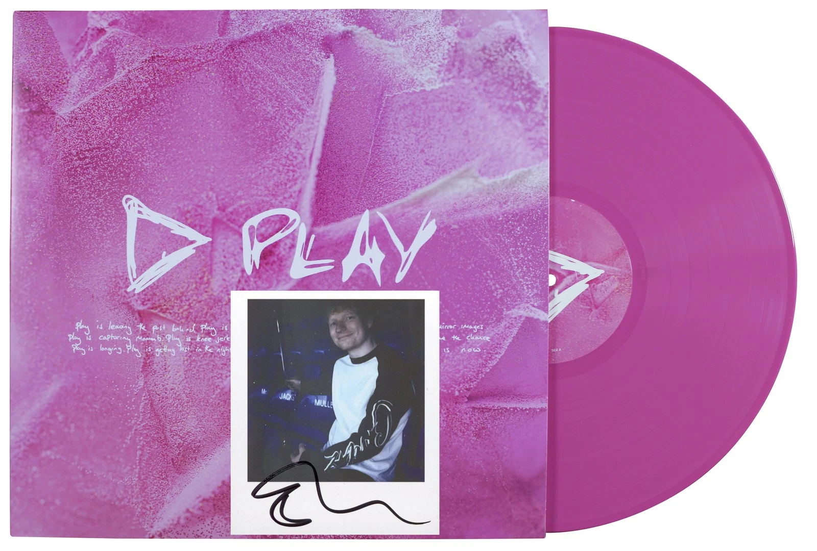 Ed Sheeran Authentic Signed Insert w/ Play Album Cover & Vinyl Autographed BAS 2