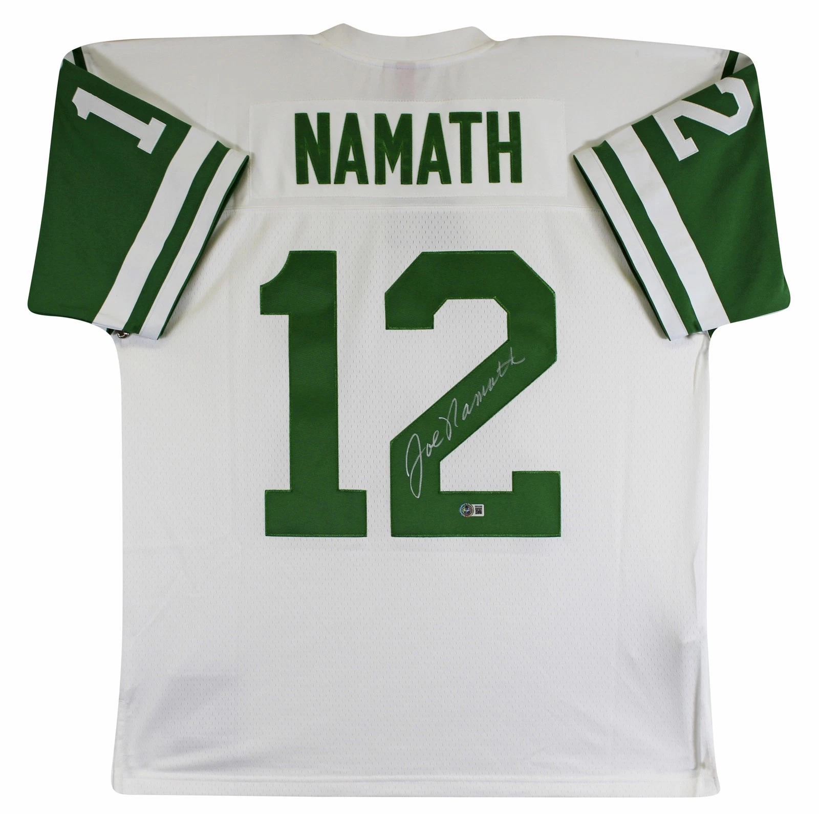 Jets Joe Namath Authentic Signed White Mitchell & Ness Jersey BAS Witnessed