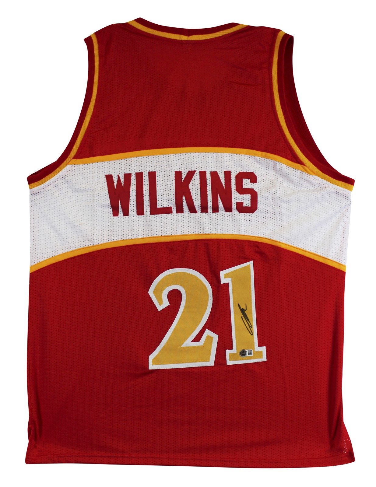 Dominique Wilkins Authentic Signed Red Pro Style Jersey BAS Witnessed