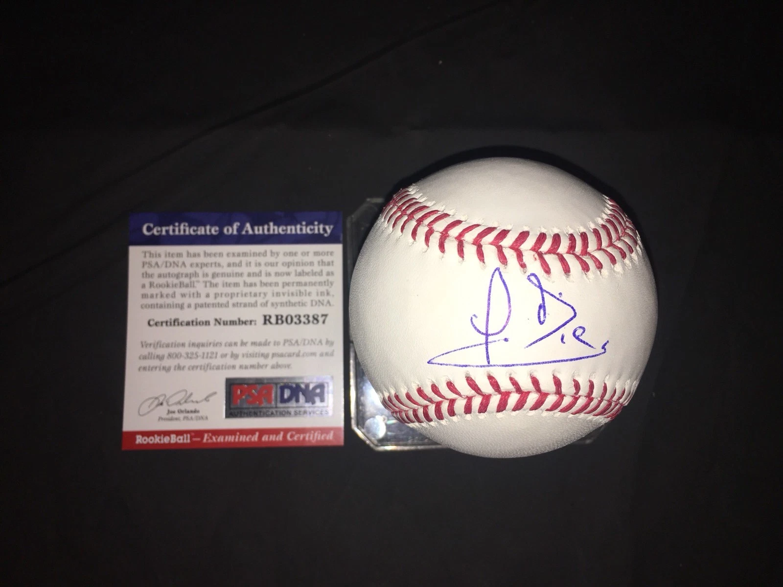 Yusniel Diaz Signed Official Major League Baseball Baltimore Orioles RB PSA #2