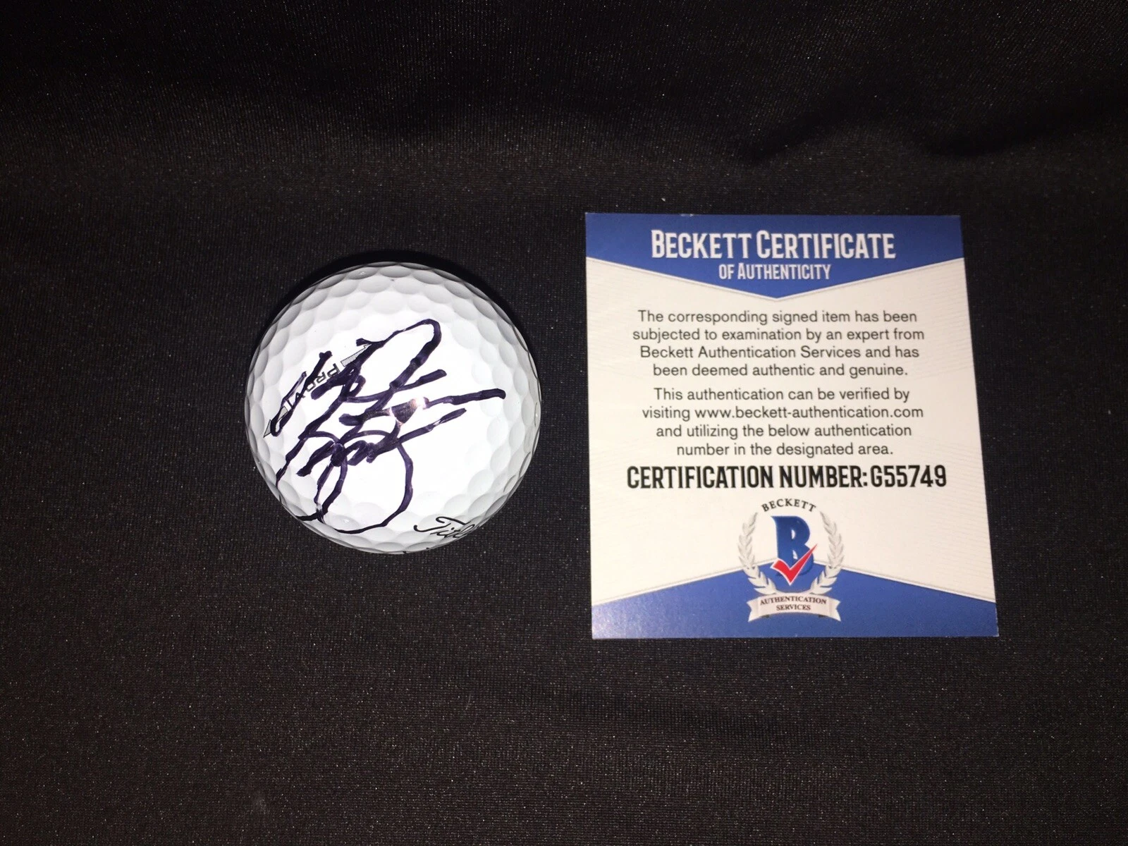 Rickie Fowler Signed Official Masters Golf Ball 2019 Masters Beckett Auth BAS #3