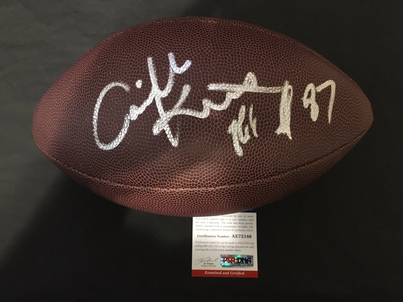 Rob Gronkowski & Camille Kostek Signed NFL Football New England Patriots PSA/DNA