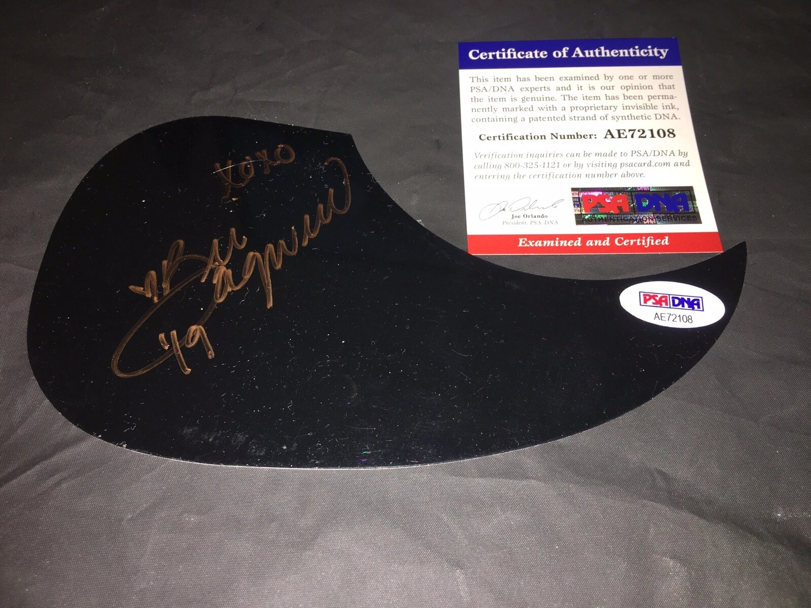Bri Bagwell Signed Acoustic Pickguard Country Music “if You Were A Cowboy” PSA