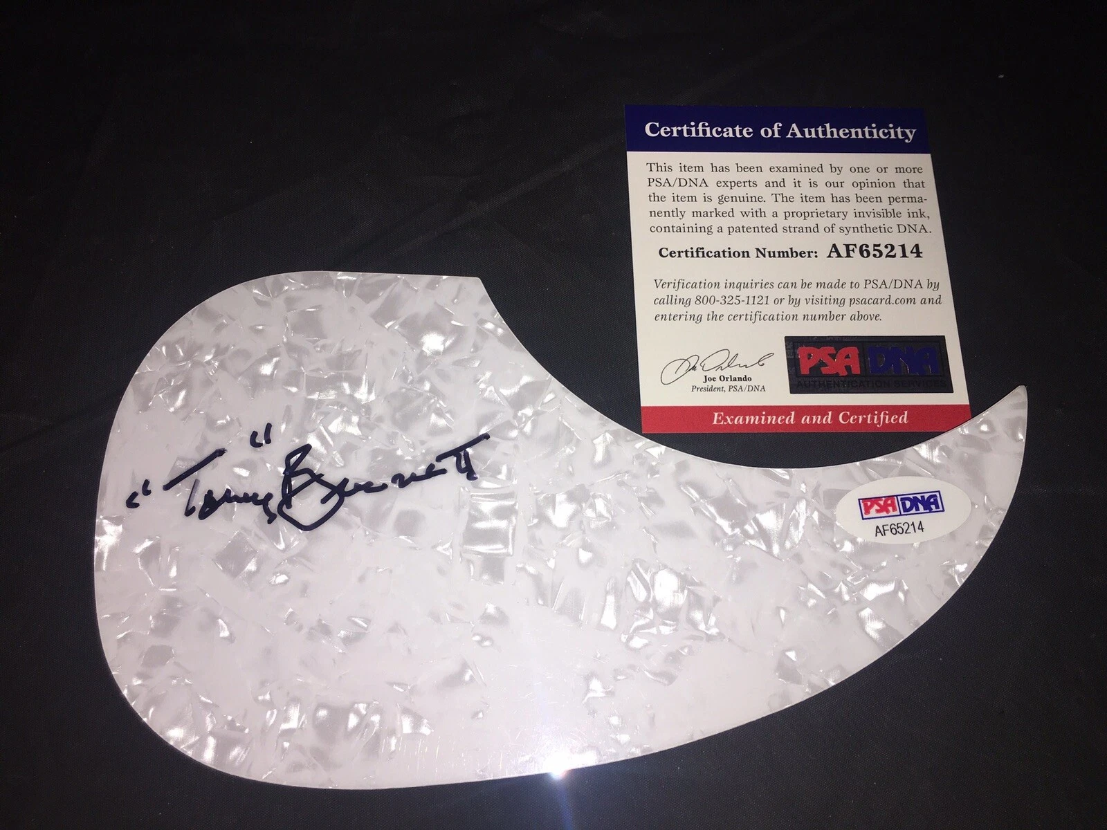 Tony Bennett Signed Acoustic Pickguard Music Legend PSA/DNA #2