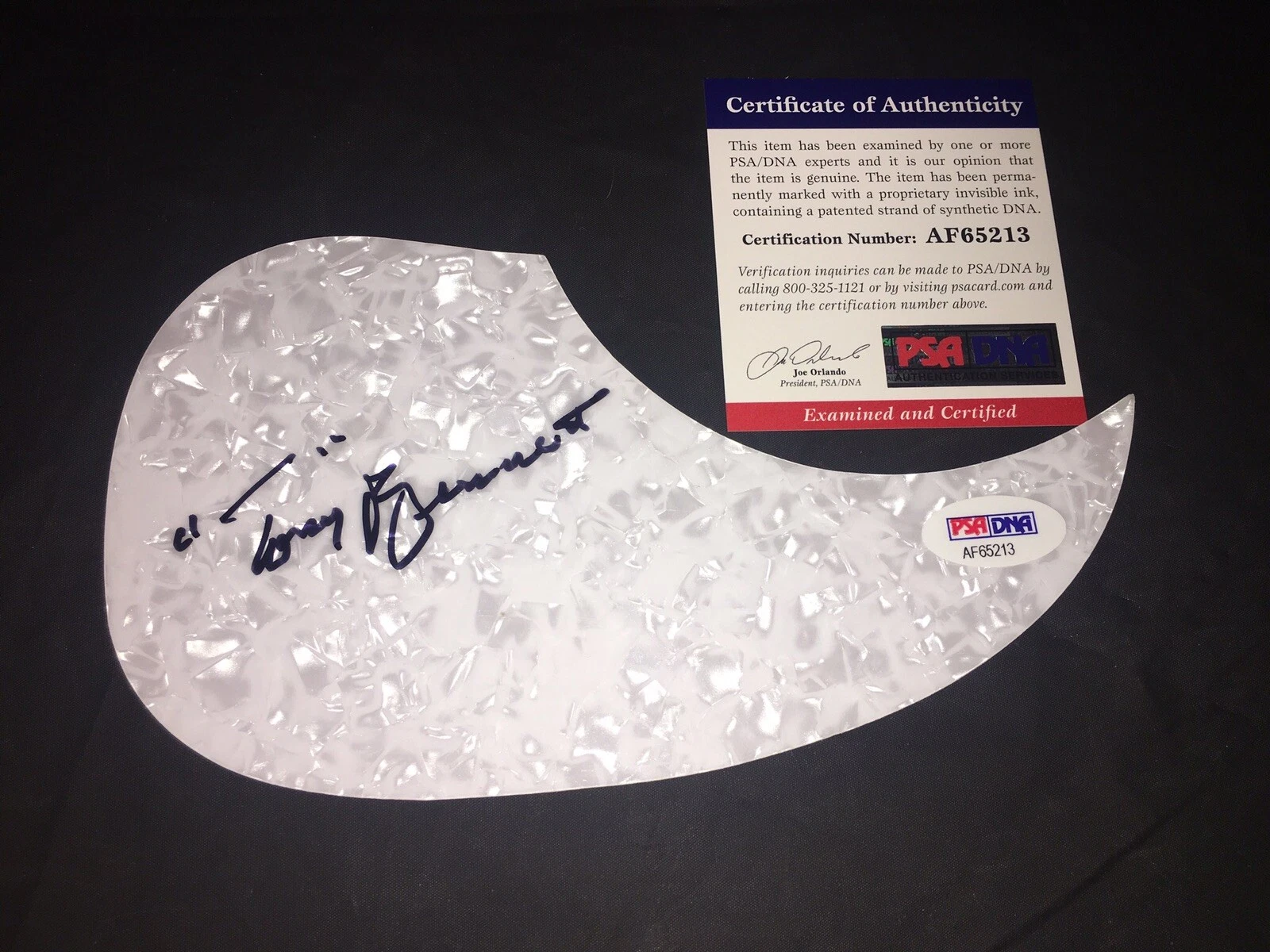 Tony Bennett Signed Acoustic Pickguard Music Legend PSA/DNA #3
