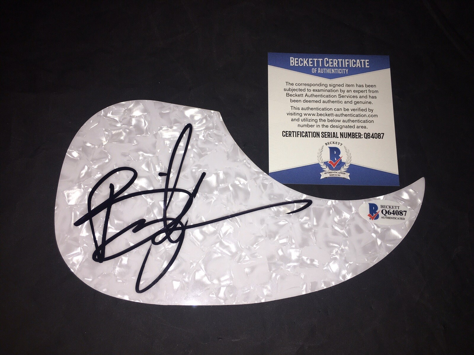 Big Kenny Signed Acoustic Pickguard Country Music Big N Rich Beckett