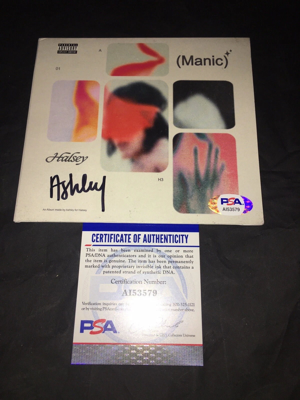Halsey Signed Manic CD Signed As Ashley Superstar Graveyard PSA/DNA