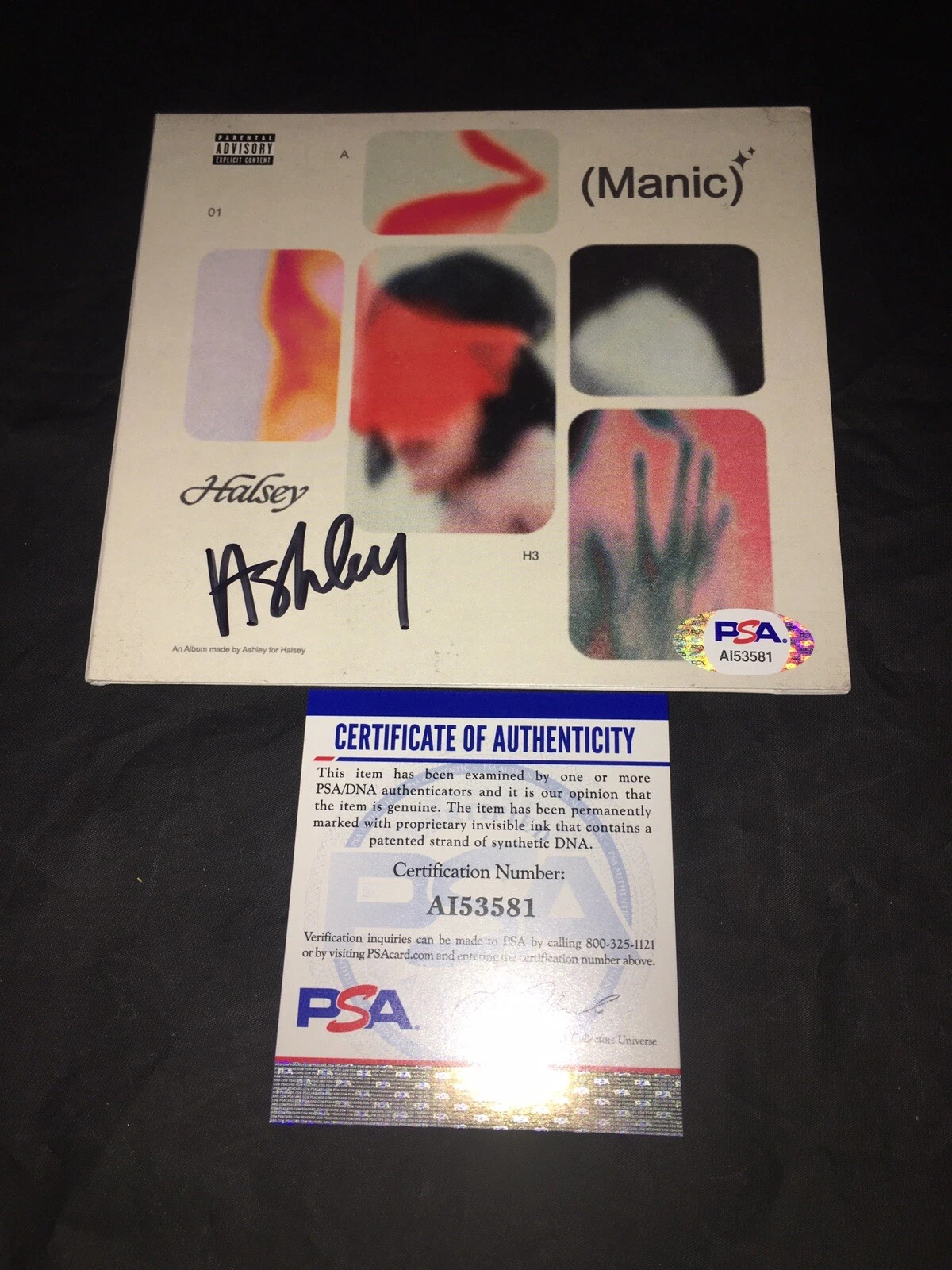 Halsey Signed Manic CD Signed As Ashley Superstar Graveyard PSA/DNA #2
