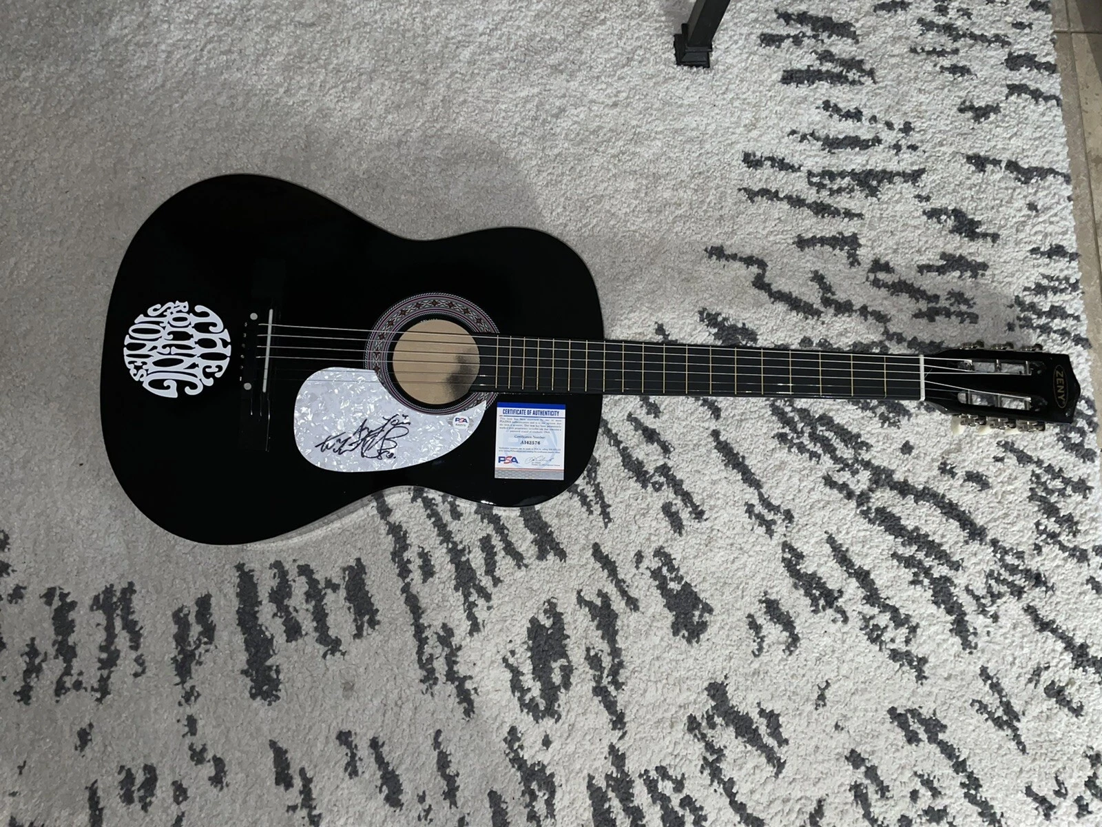 Charlie Watts Signed Full Size Acoustic Guitar Rolling Stones Star PSA/DNA