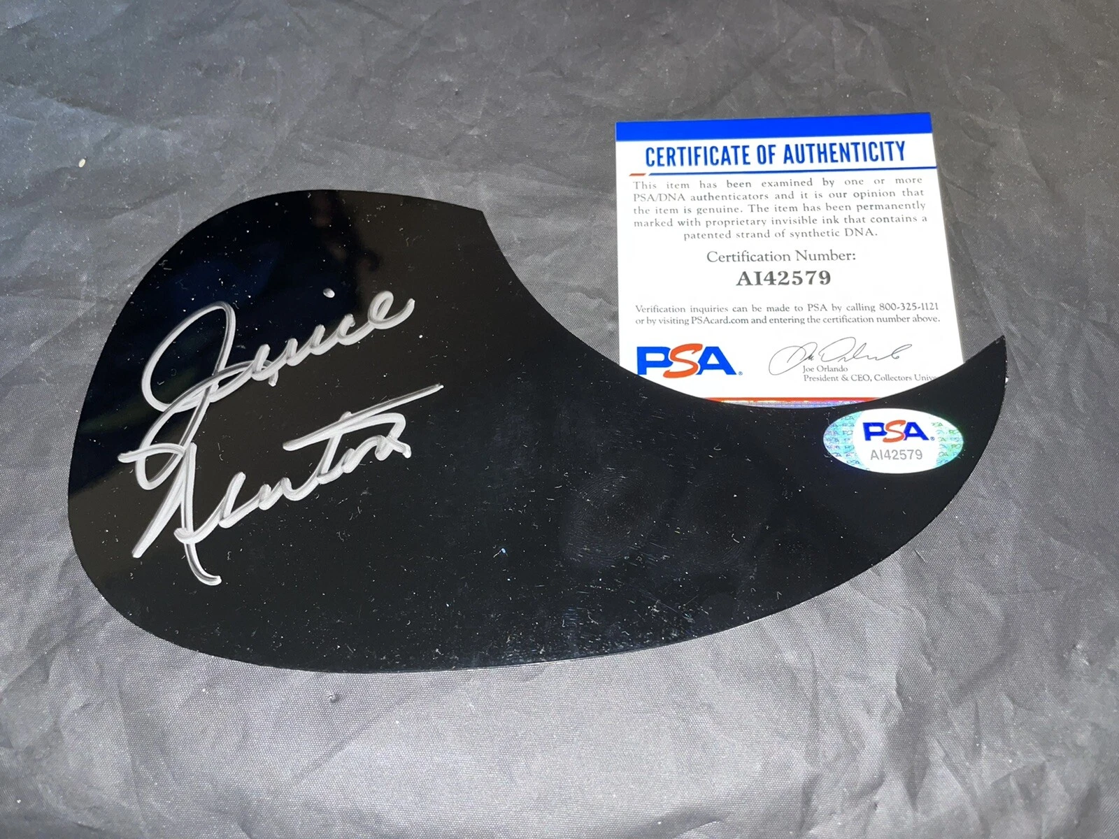 Juice Newton Signed Acoustic Pickguard “Juice”, “Quiet Lies” PSA/DNA #2