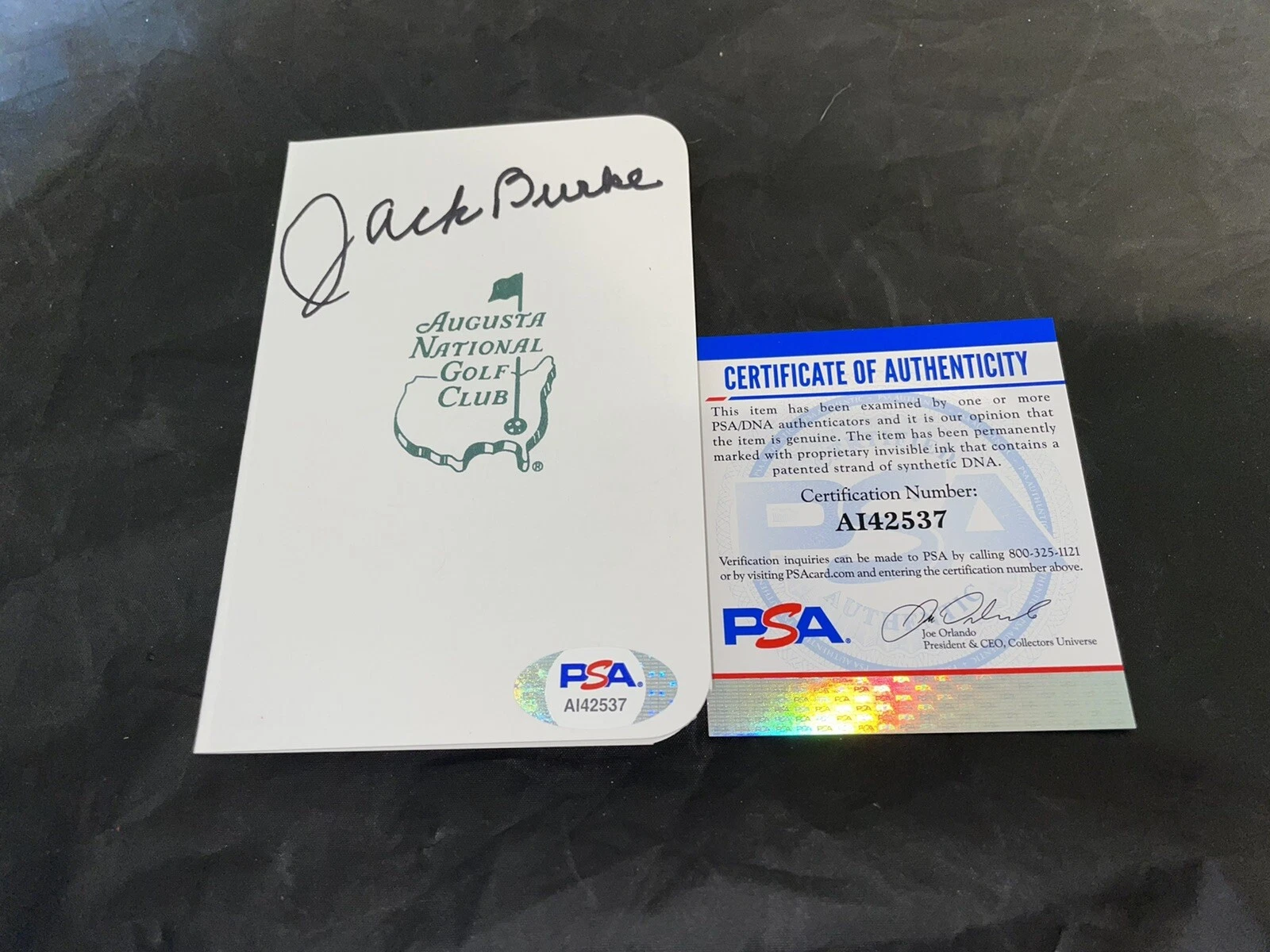 Jack Burke Signed/Auto Masters Scorecard 1956 Masters Champion PSA/DNA