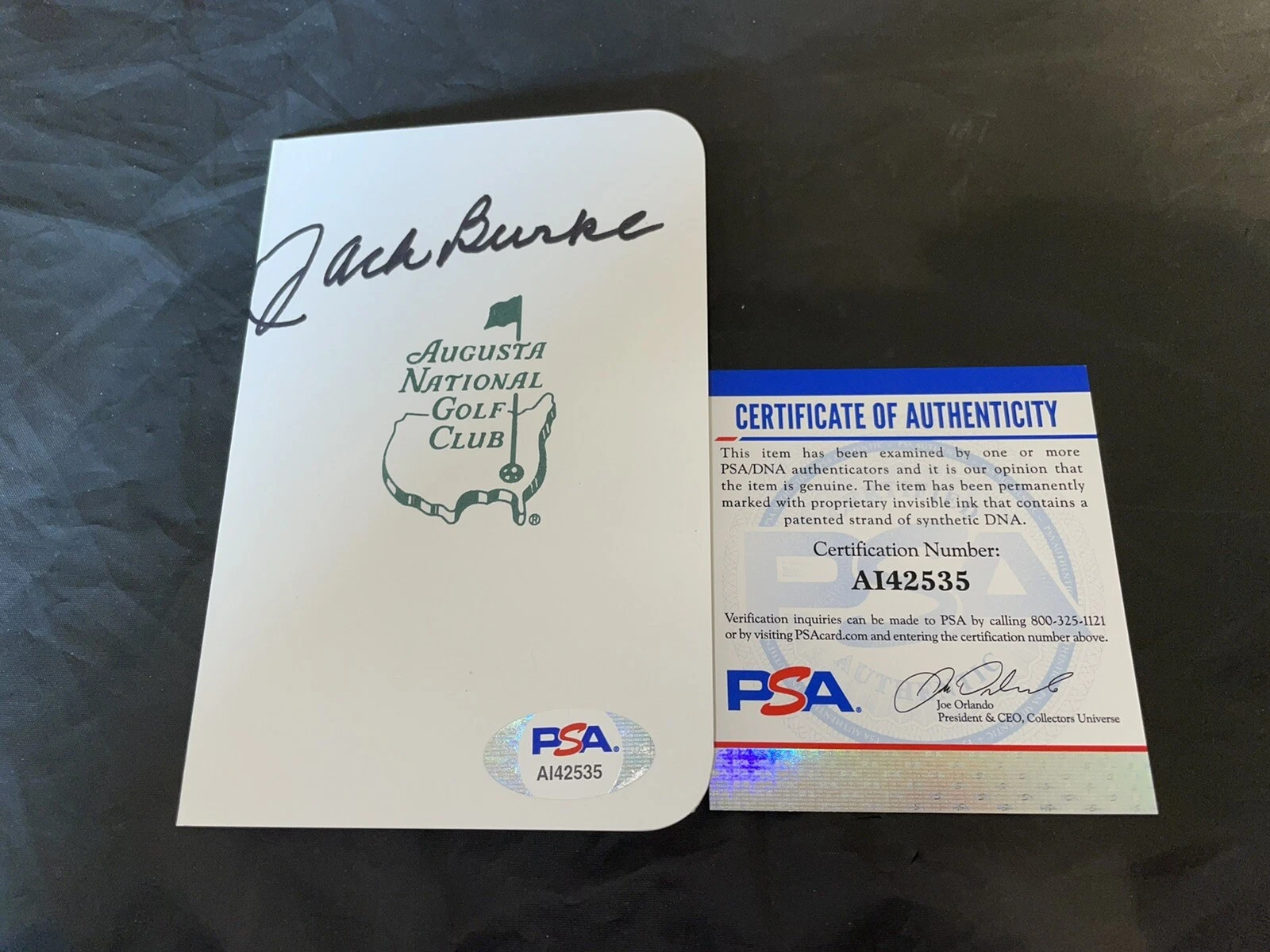 Jack Burke Signed/Auto Masters Scorecard 1956 Masters Champion PSA/DNA #3