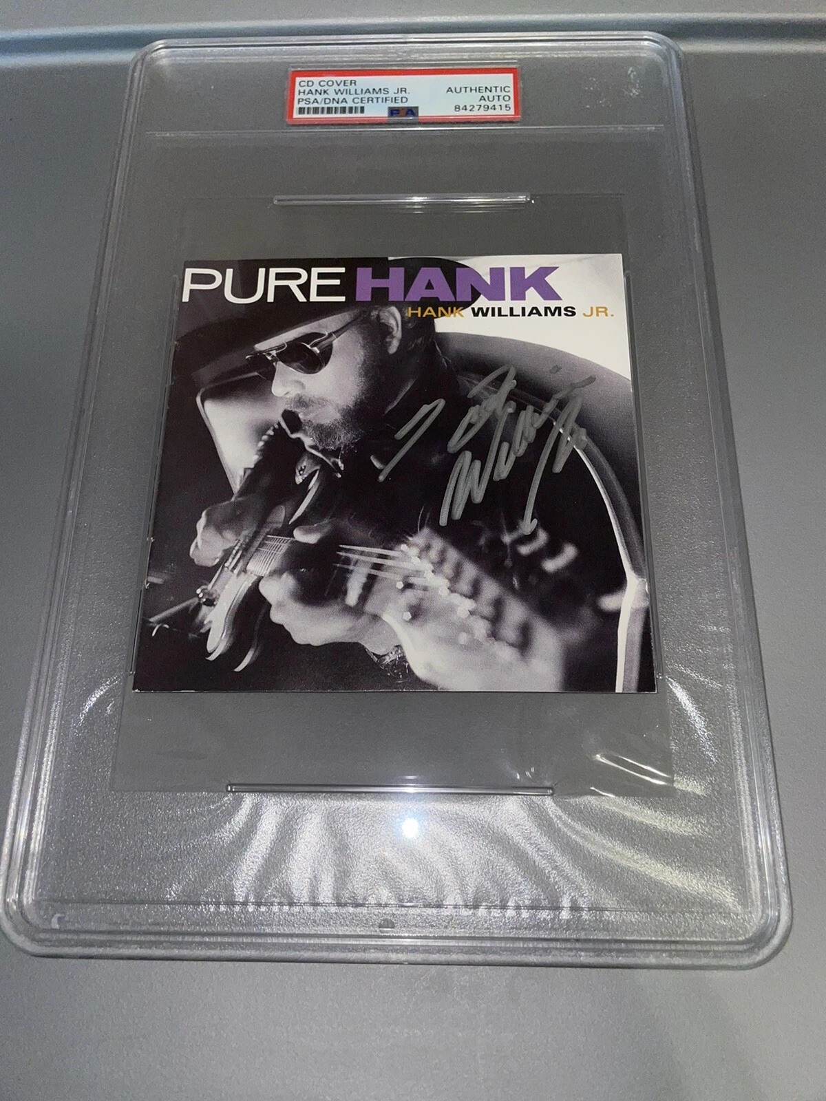 Hank Williams Jr Signed Pure Hank CD Booklet Slabbed By PSA/DNA