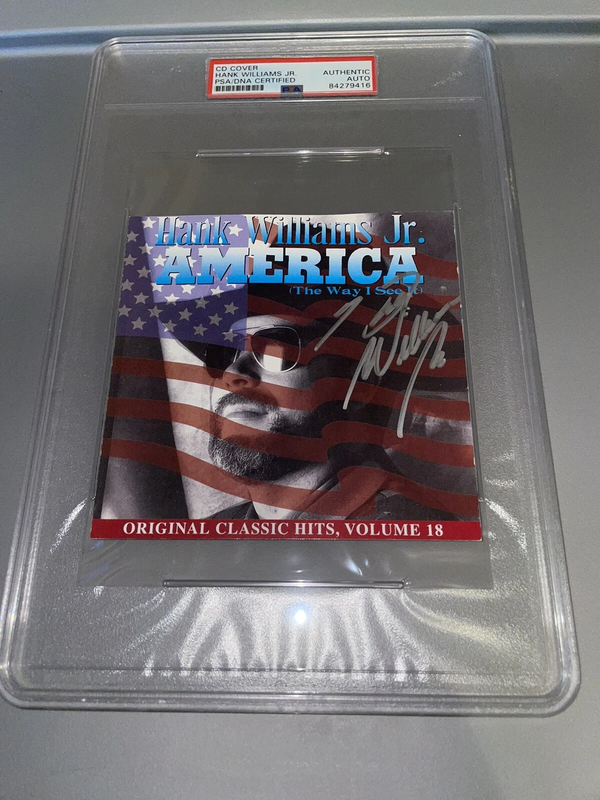 Hank Williams Jr Signed America The Way I See It CD Booklet Slabbed PSA/DNA #2