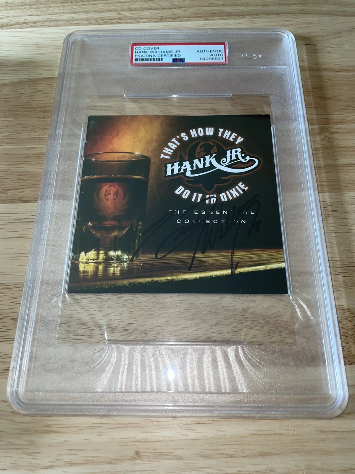 Hank Williams Jr Signed Thats How They Do it In Dixie CD Booklet Slabbed PSA/DNA