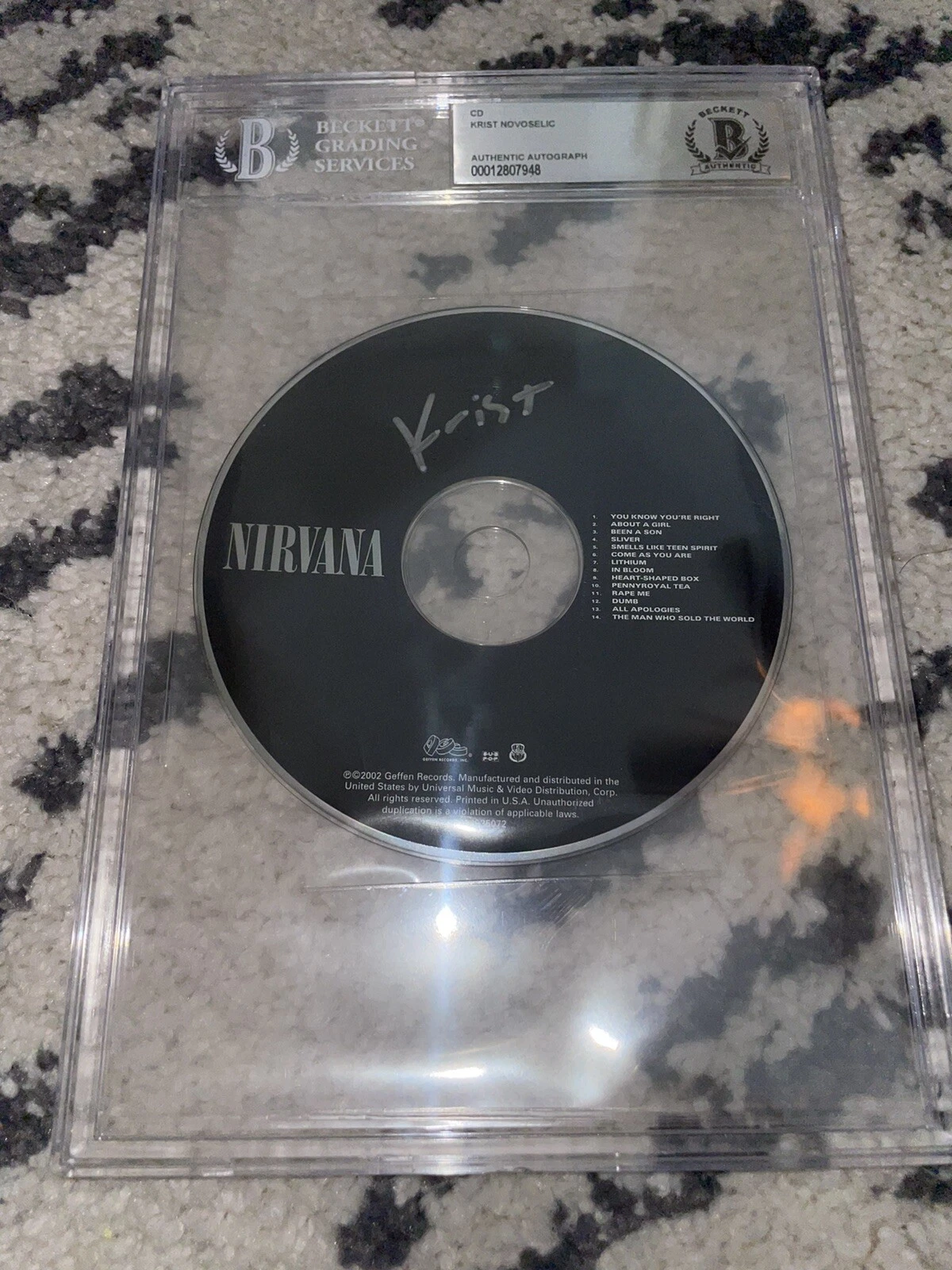 Krist Novoselic Signed Nirvana CD Slabbed Beckett