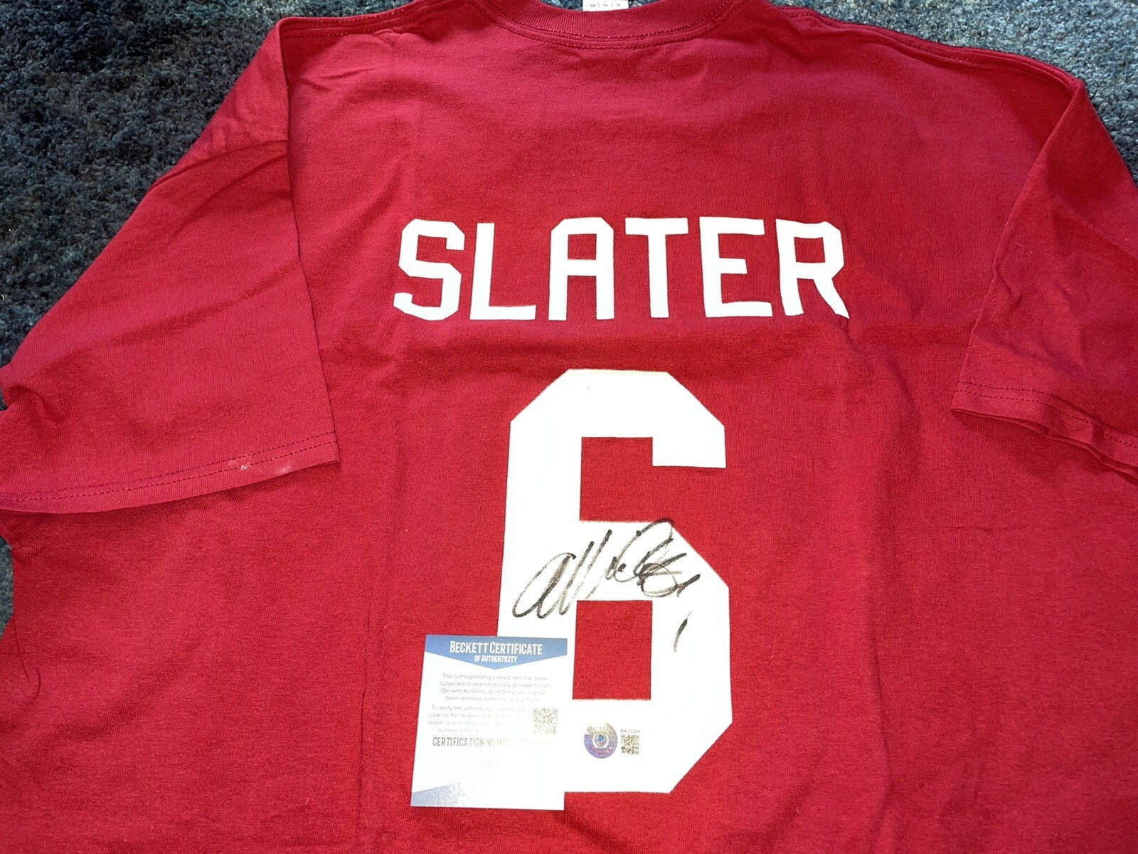 Mario Lopez Signed Bayside Tigers T-Shirt Saved By The Bell AC Slater Beckett