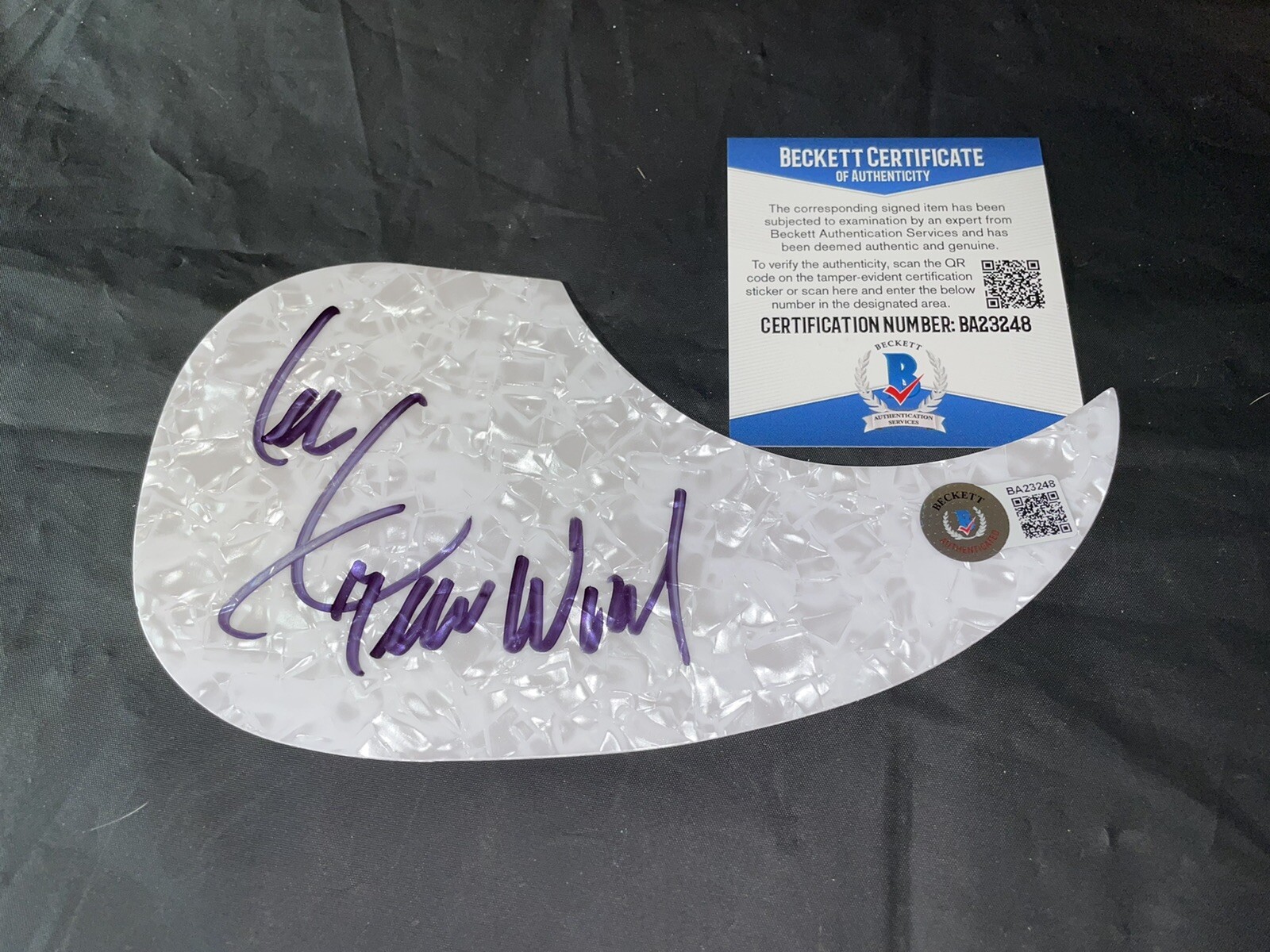 Lee Westwood Signed Acoustic Pickguard Music Legend Beckett