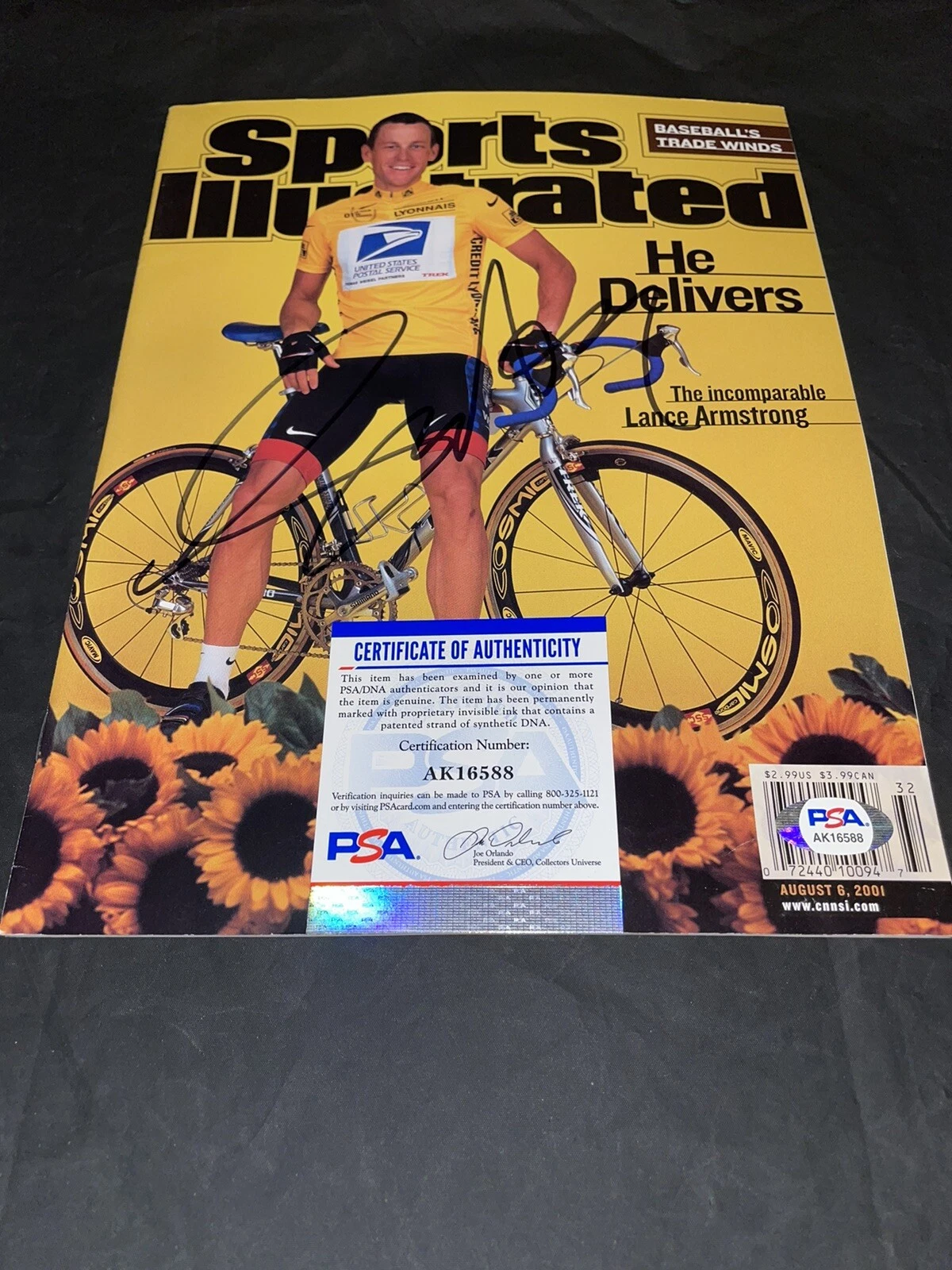 Lance Armstrong Signed SI Sports Illustrated Full Magazine PSA/DNA #6