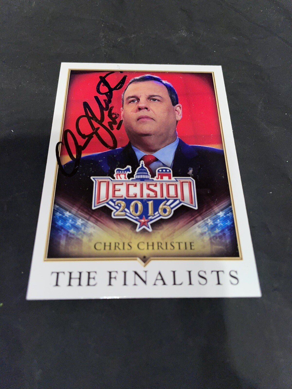 Chris Christie Signed 2016 Decision Trading Card Governor #2