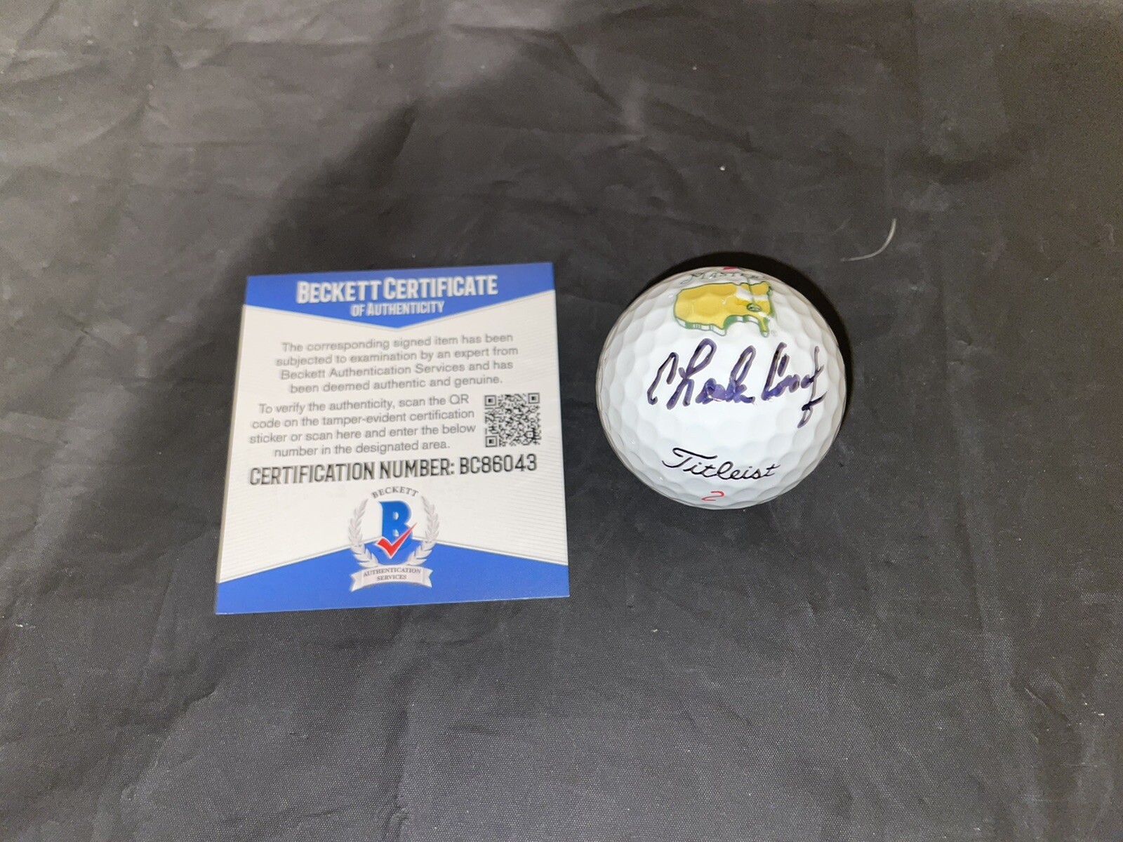 Charles Coody Signed Official Masters Golf Ball 1971 Winner Beckett