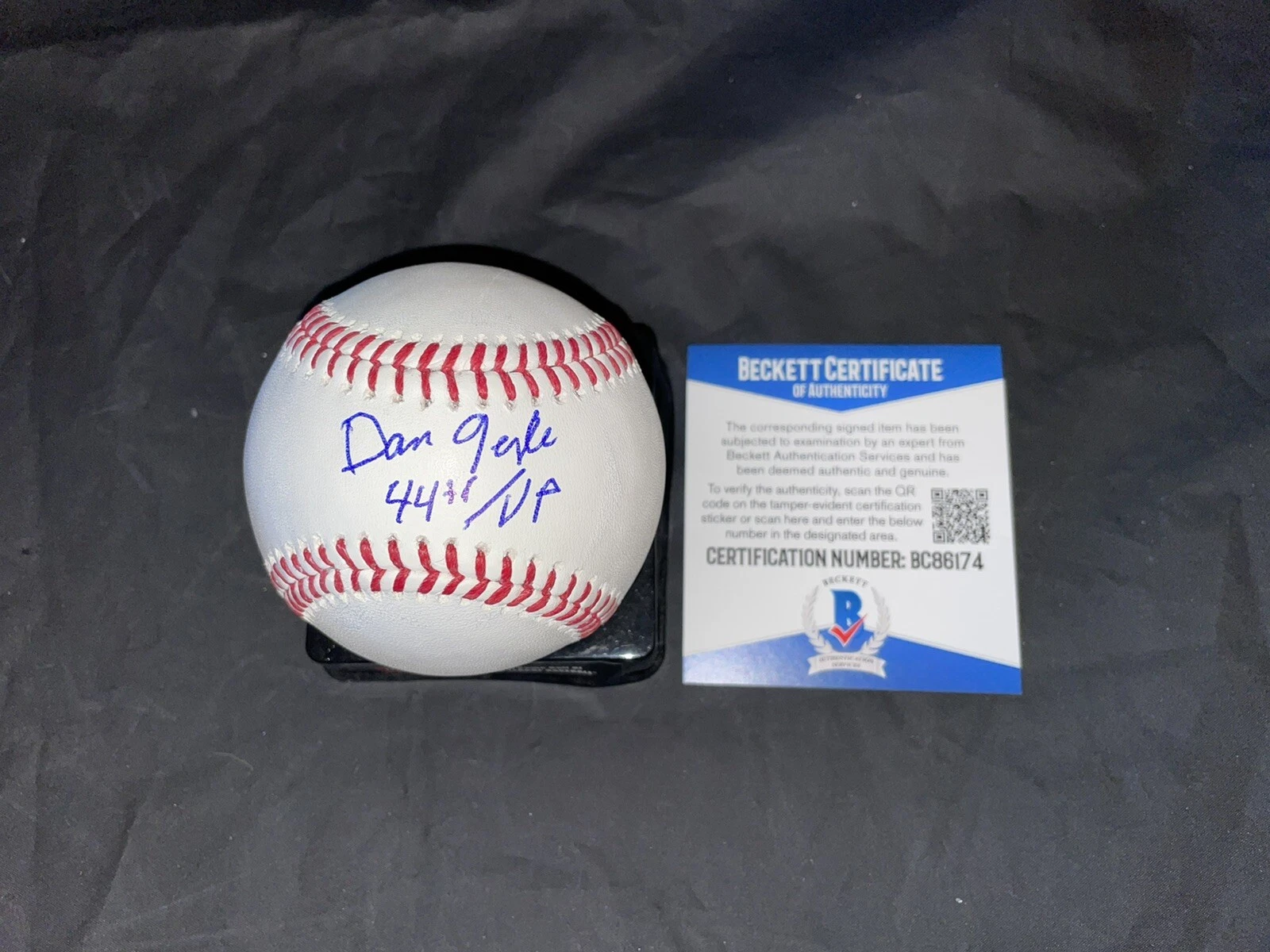 Dan Quayle Signed Major League Baseball 44th Vice President Beckett #2
