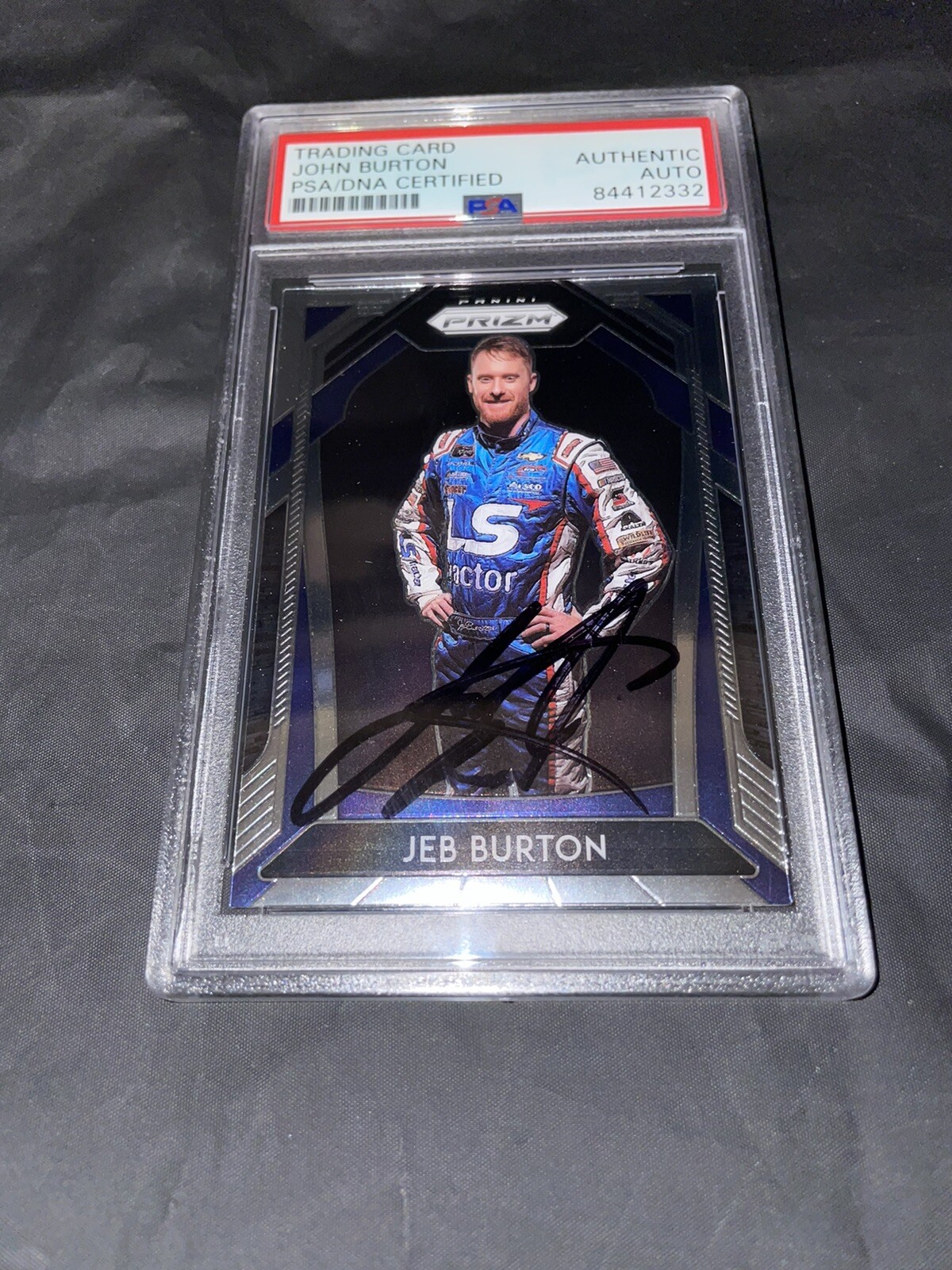 Jeb Burton Signed Panini Prizm Trading Card PSA/DNA