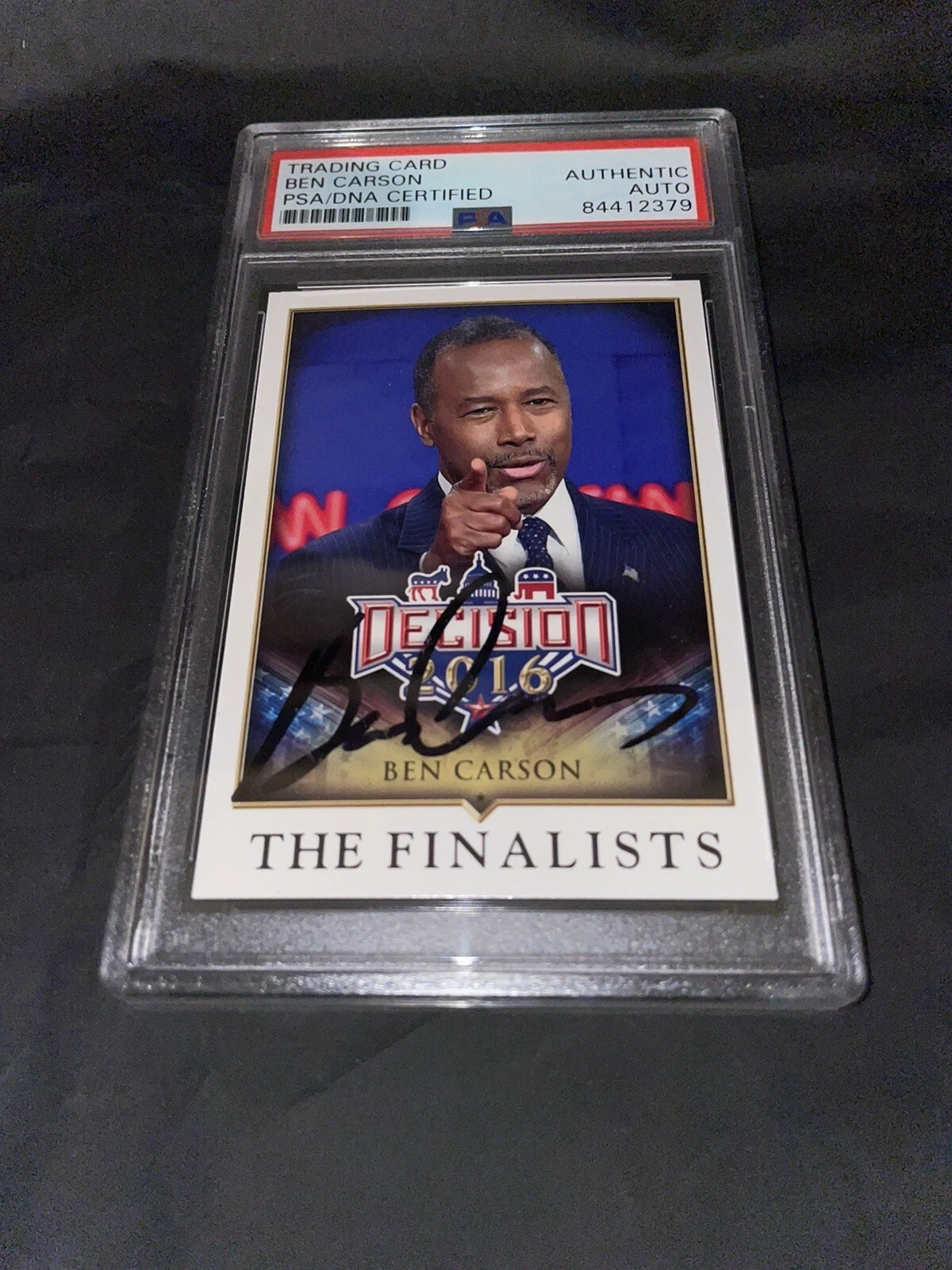 Ben Carson Signed 2016 Decision Trading Card Governor PSA/DNA Slab #2
