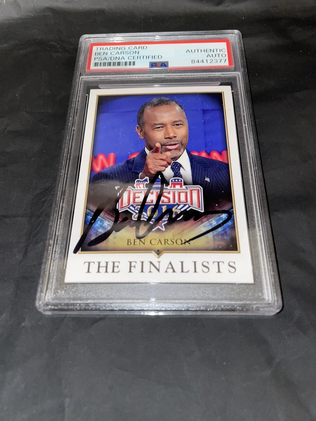 Ben Carson Signed 2016 Decision Trading Card Governor PSA/DNA Slab #3