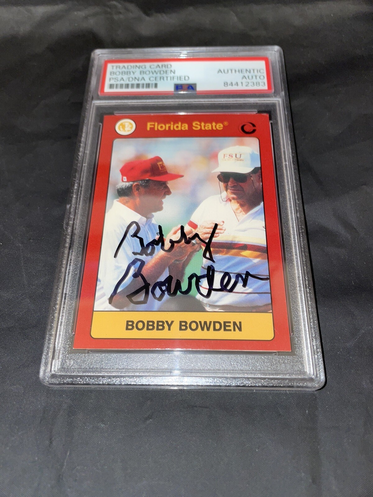 BOBBY BOWDEN SIGNED 1990-1991 FSU COLLEGIATE COLLECTION PSA/DNA SLAB #2 COLLECTIBLE MEMORABILIA