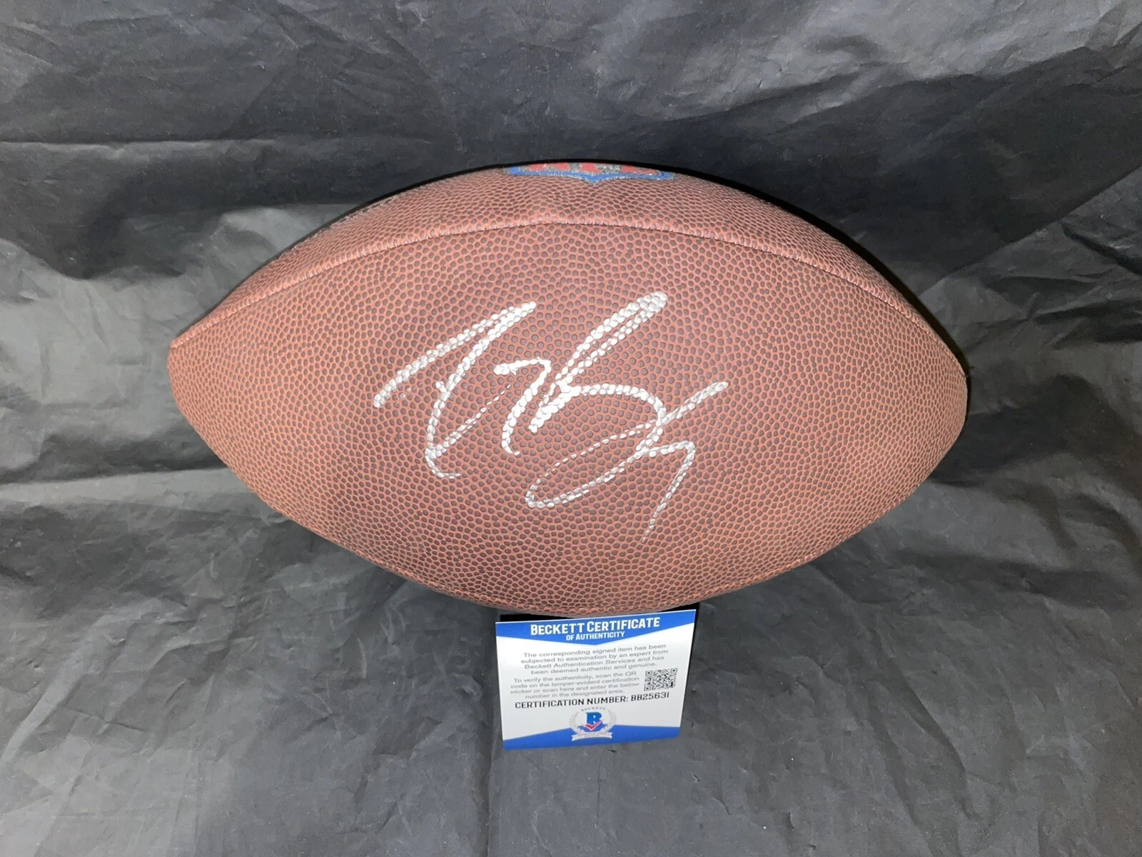 Drew Brees Signed NFL Football New Orleans Saints Superstar Beckett #2
