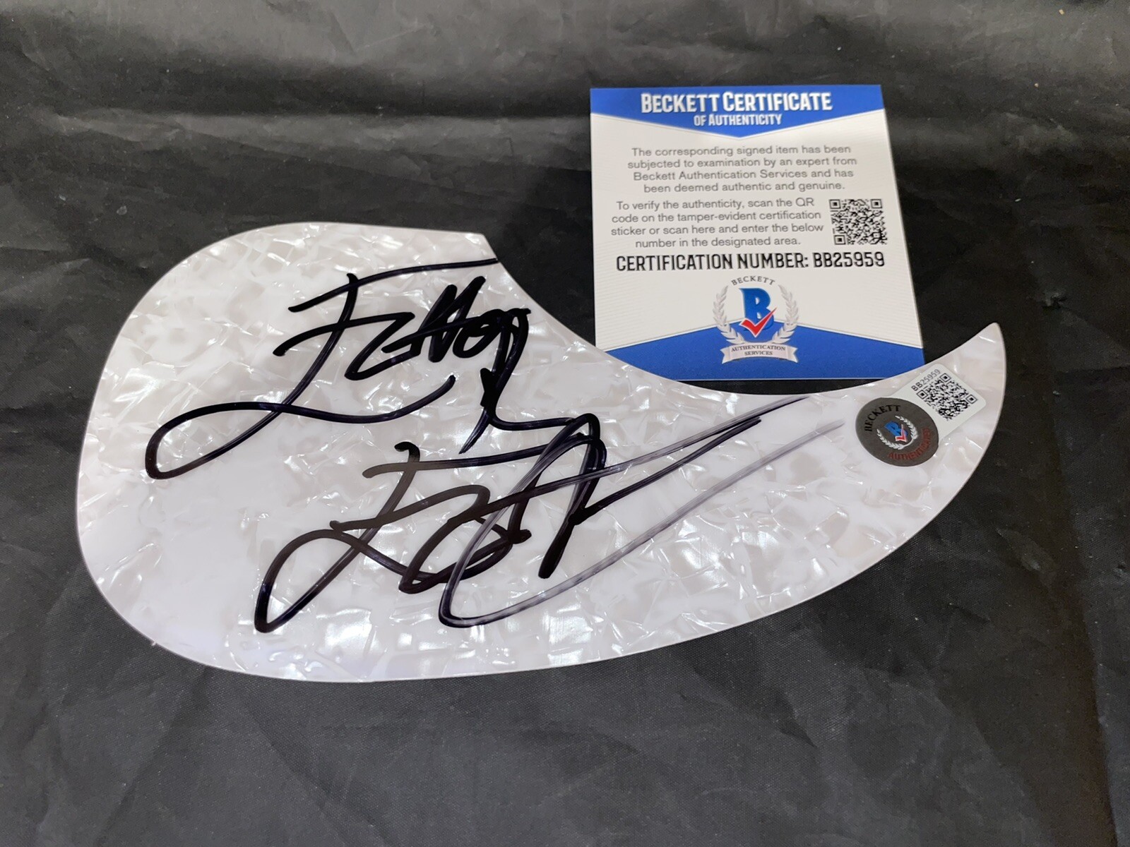 Flavor Flav Signed Acoustic Pickguard Rap Legend Superstar Beckett #3