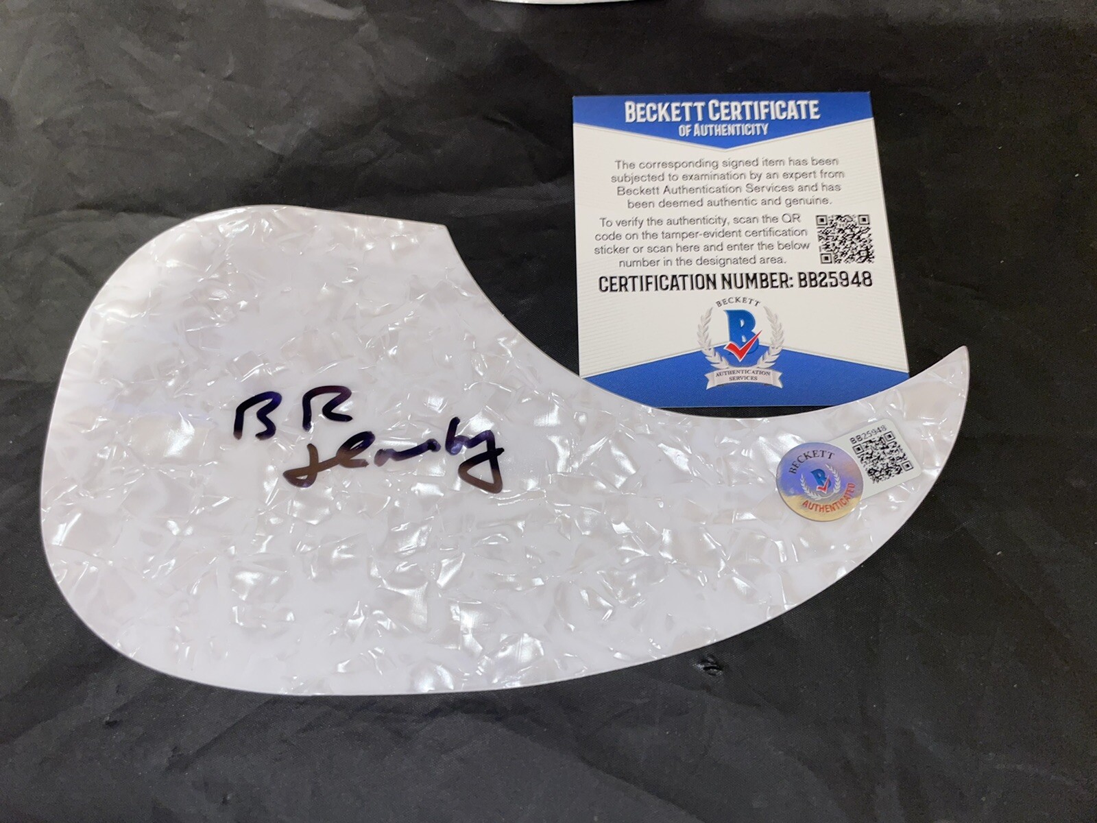 Bruce Hornsby Signed Acoustic Pickguard Legendary Superstar Beckett