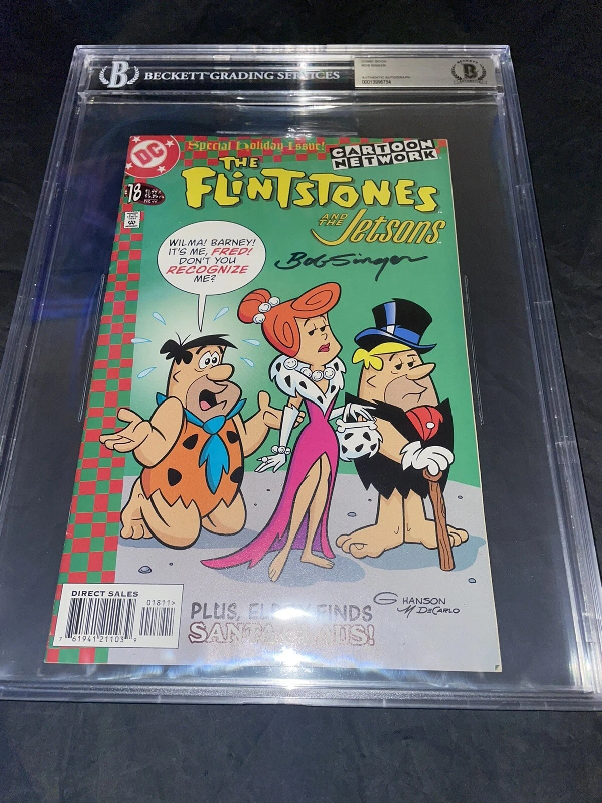 Bob Singer Signed The Flinstones & The Jetsons Comic Book Beckett Encap #7