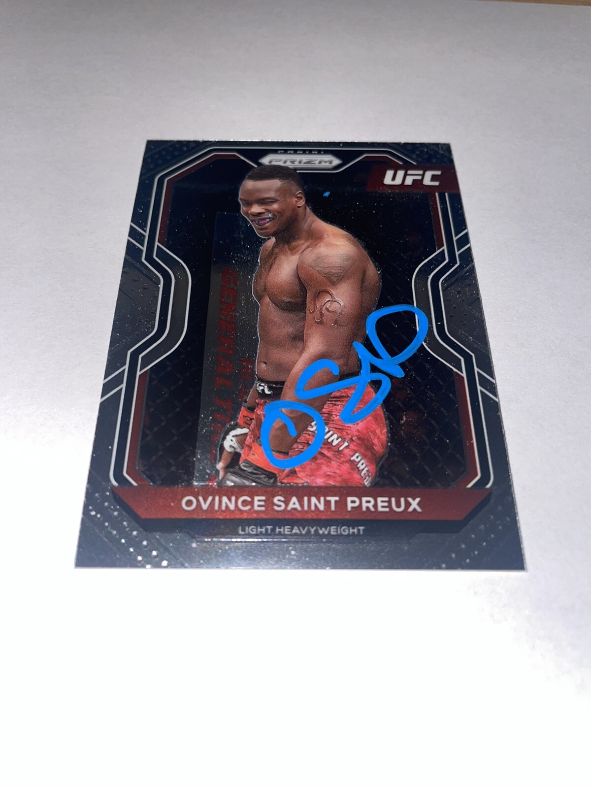 Ovince Saint Preux Signed 2021 Panini Prizm UFC Trading Card