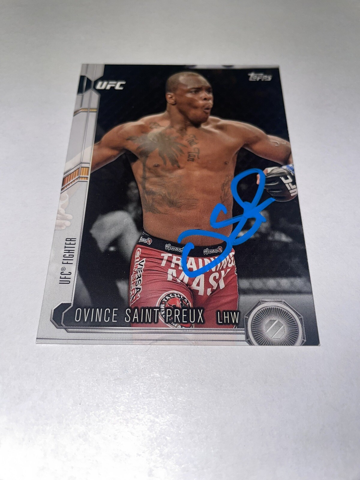 Ovince Saint Preux Signed 2015 Topps UFC Trading Card