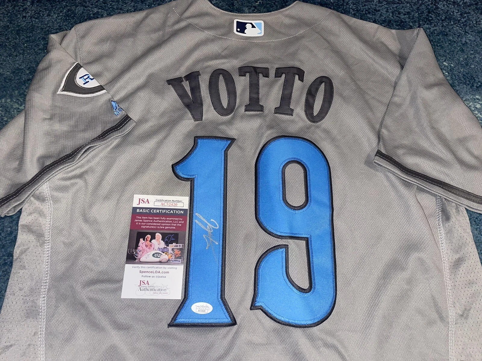 Joey Votto Signed Cincinnati Reds Jersey Fathers Day Special JSA Auth