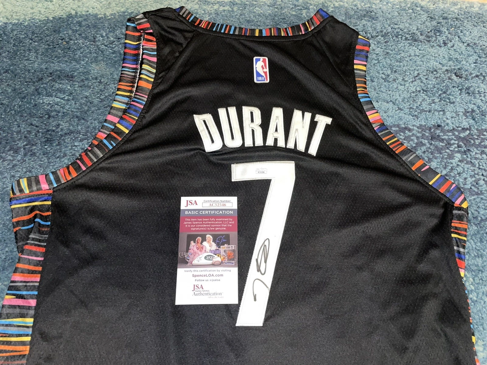 Kevin Durant Signed Brooklyn Nets Jersey Superstar NBA Champ JSA
