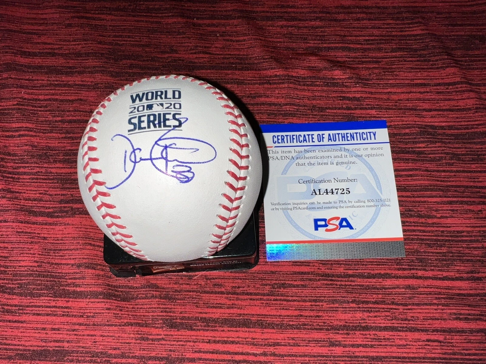 Dave Roberts Signed Official 2020 World Series Baseball LA Dodgers PSA/DNA #2