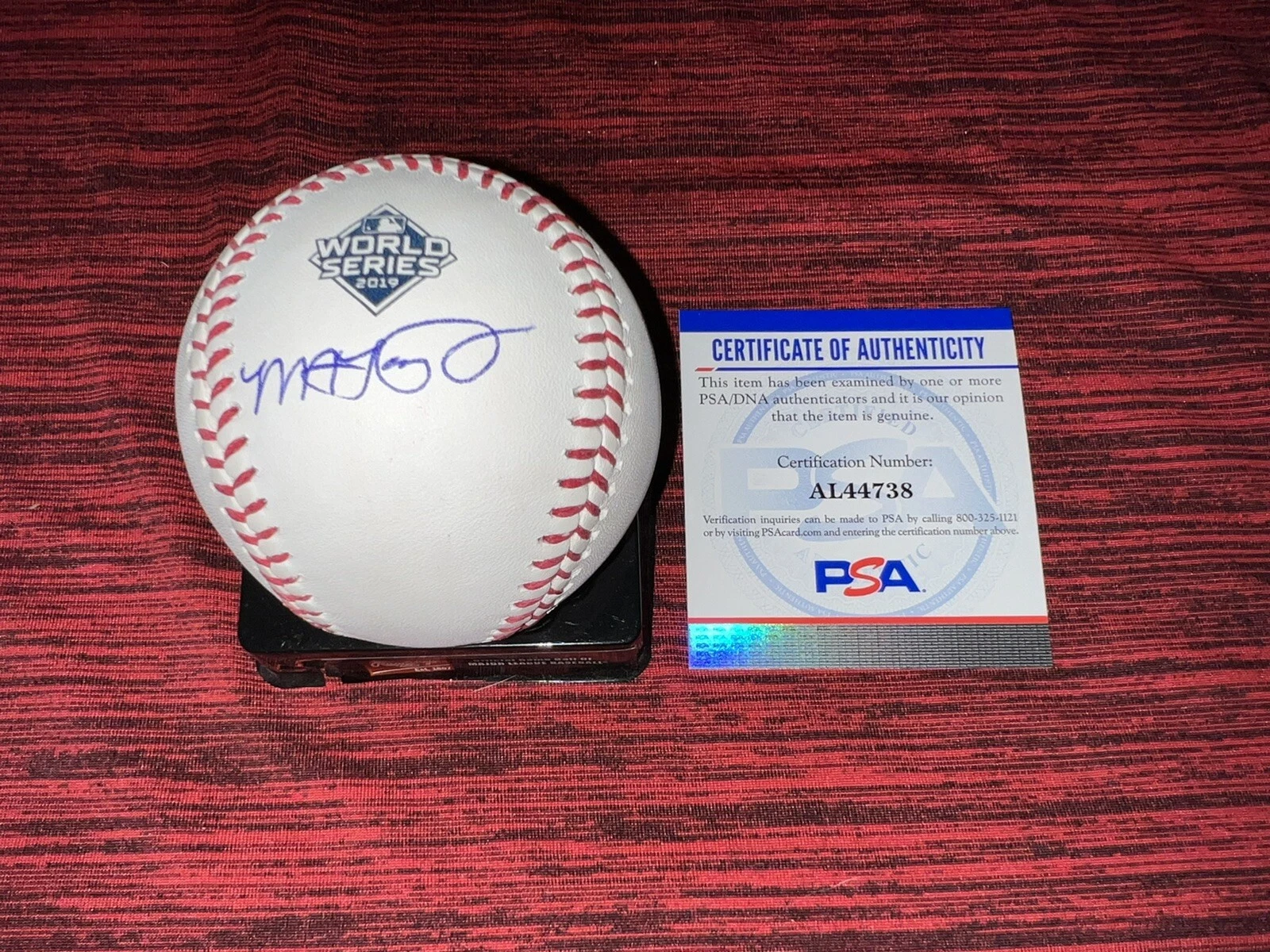 Michael Taylor Signed Official 2019 World Series Baseball Wash Nationals PSA/DNA