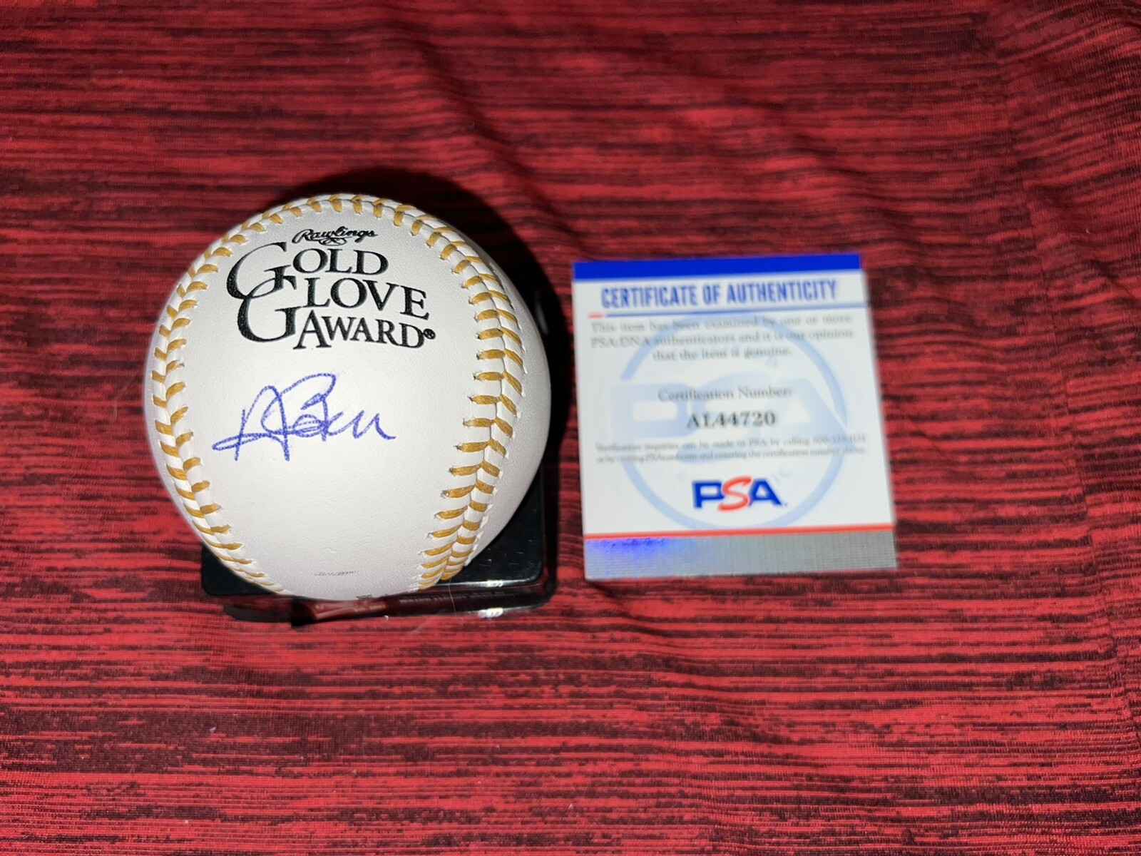 Andrew Benintendi Signed Official Gold Glove Baseball New York Yankees PSA/DNA