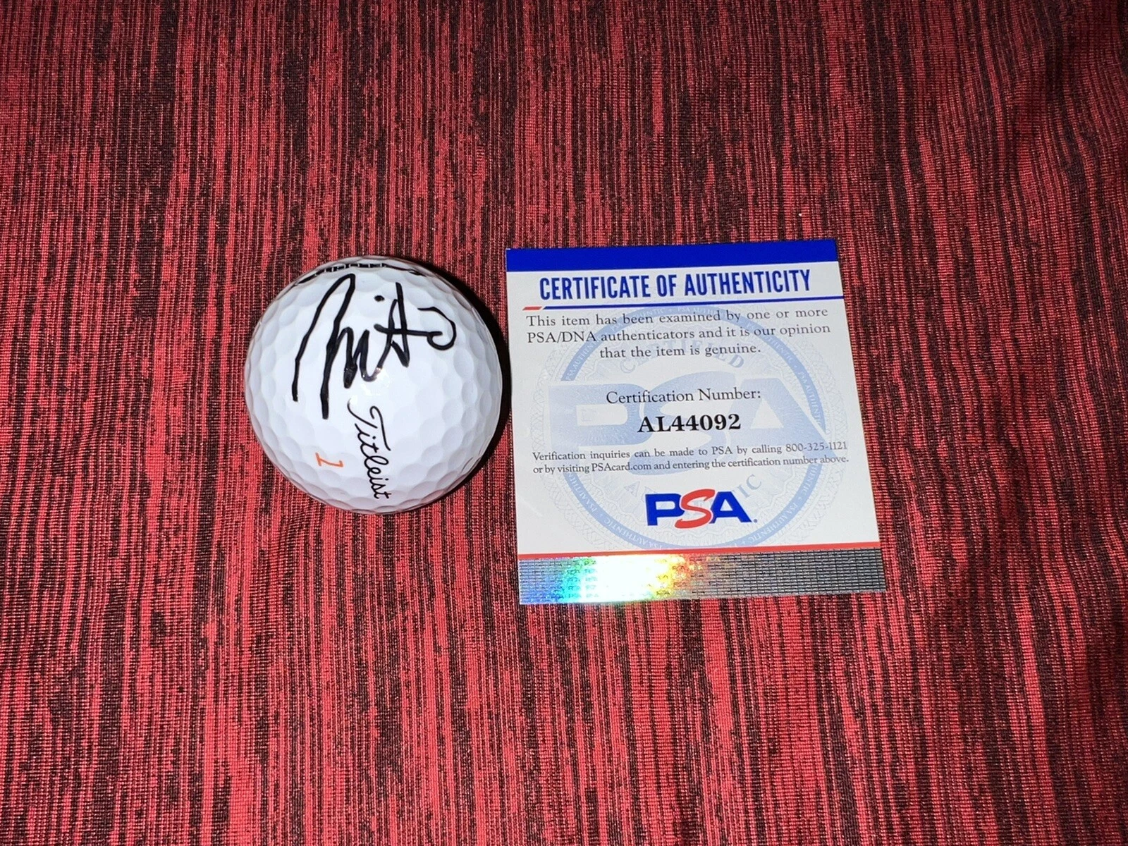 Mito Pereira Signed Titleist Masters Golf Ball PGA Pro PSA/DNA