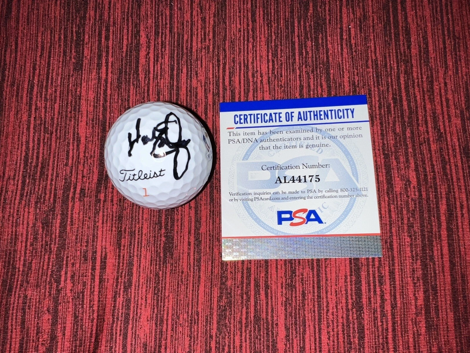 Harris English Signed Titleist 2020 Ryder Cup Golf Ball Whistling Straits PSA