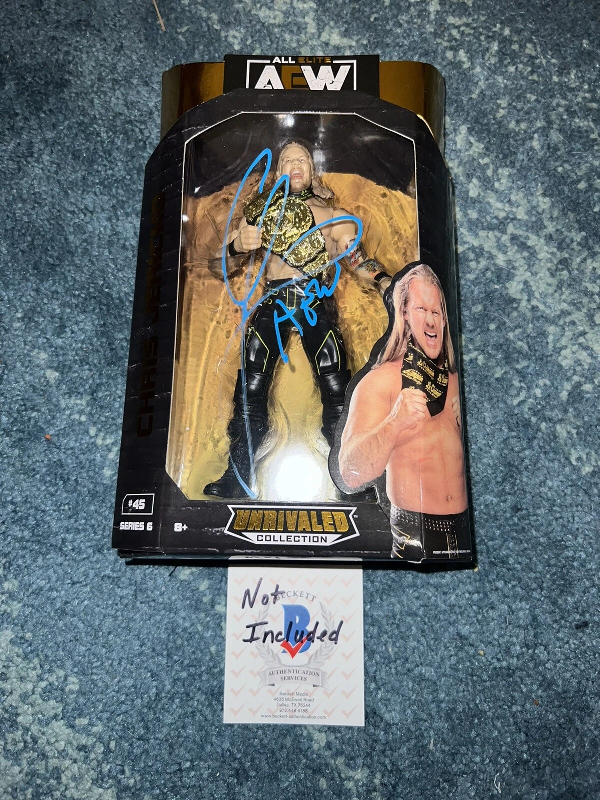 Chris Jericho Signed Official AEW Figurine Unrivaled Collection Beckett #2