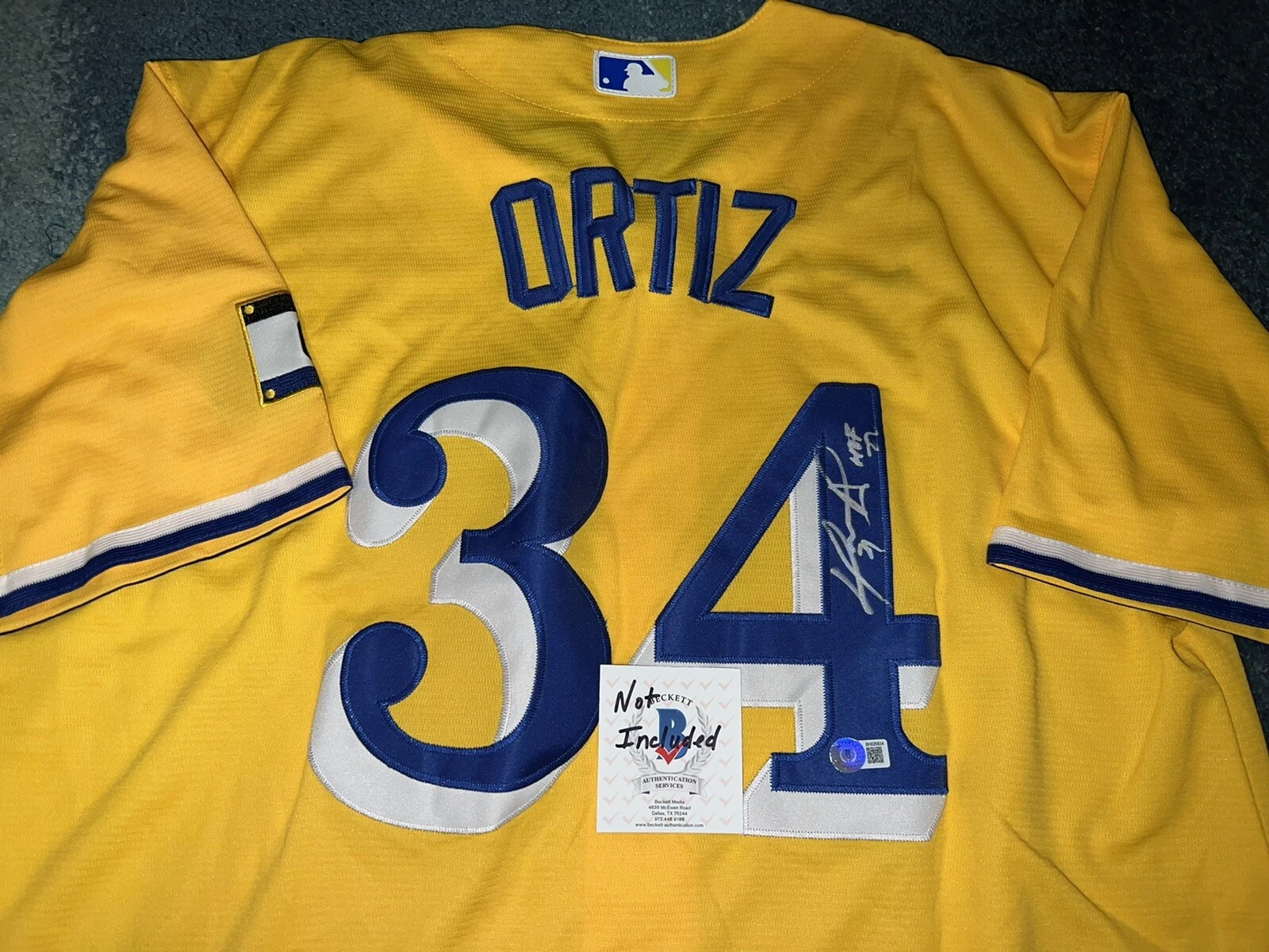 David Ortiz Signed Boston Red Sox Jersey Hall Of Fame 22 City Connect Beckett #2