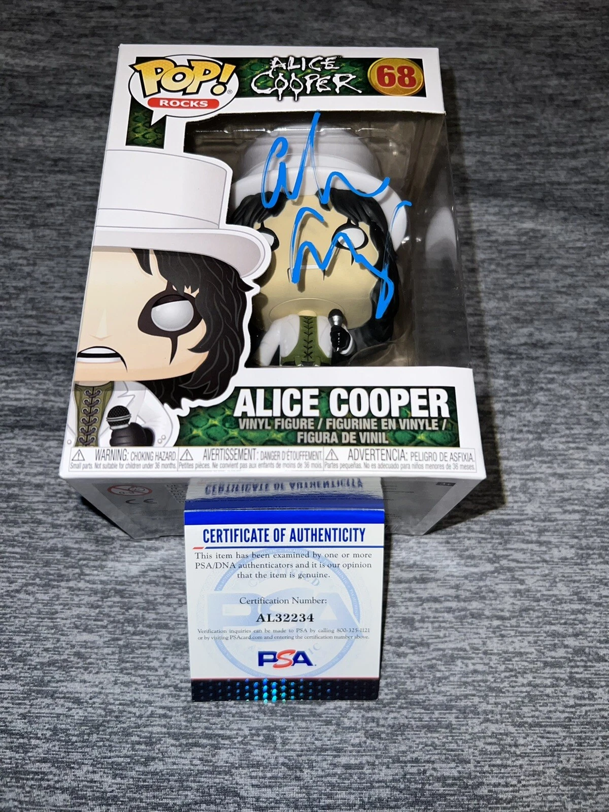 Alice Cooper Signed Official Funko Pop Legendary Rock Star PSA/DNA
