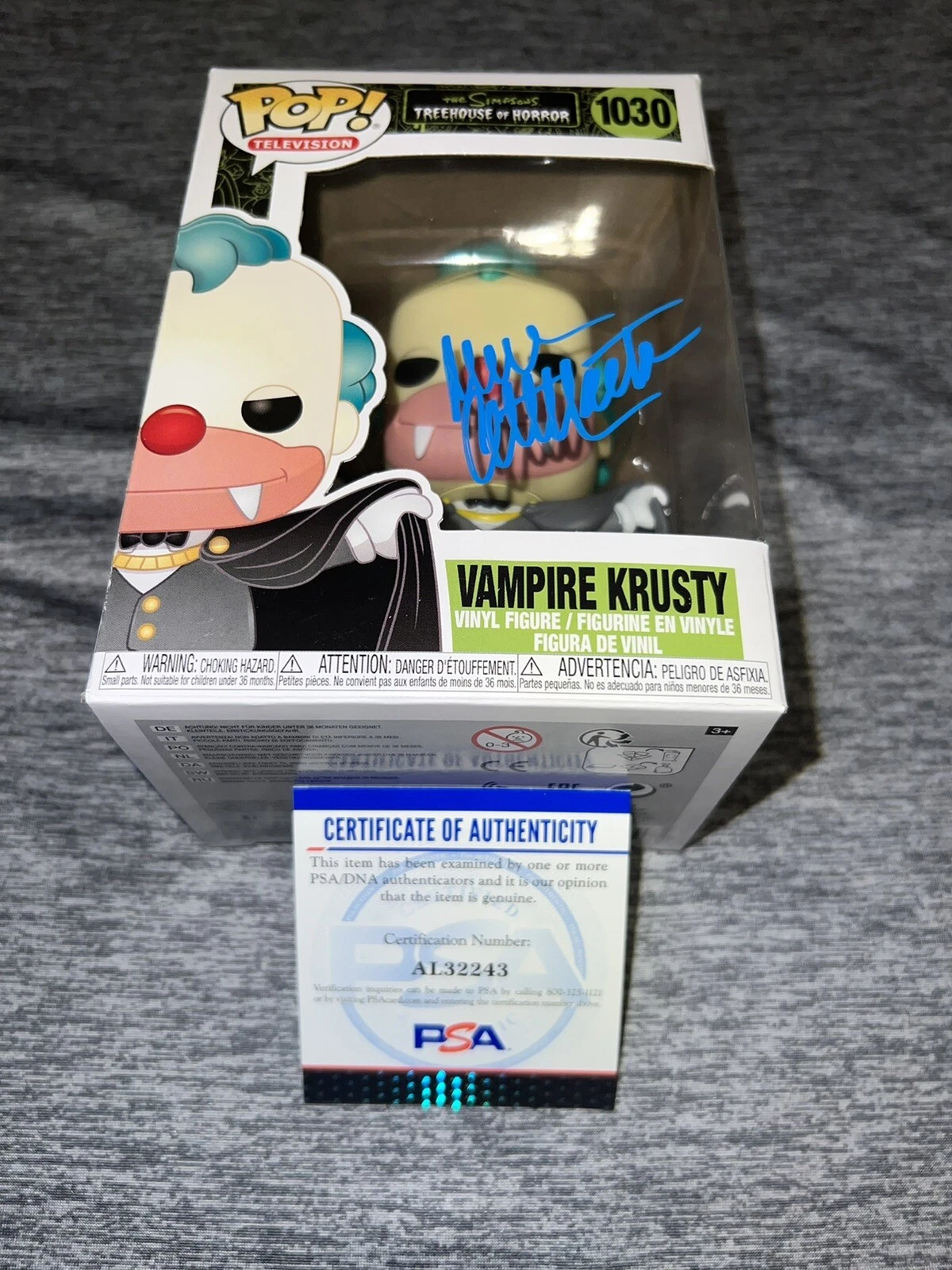 Dan Castellaneta Signed Official Vampire Krusty Funko Pop Vinyl Figure PSA/DNA
