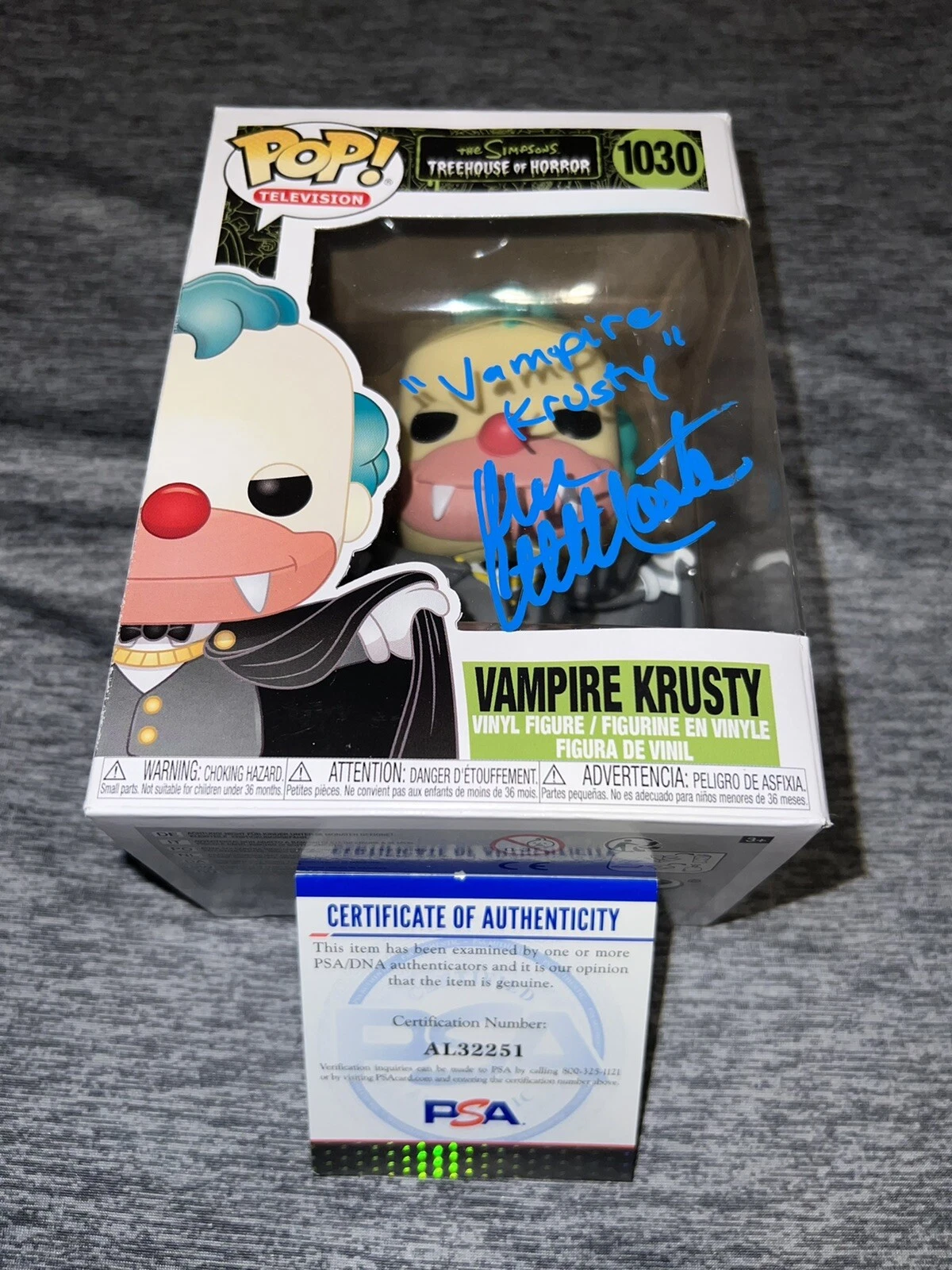 Dan Castellaneta Signed Official Vampire Krusty Funko Pop Figure PSA/DNA #2