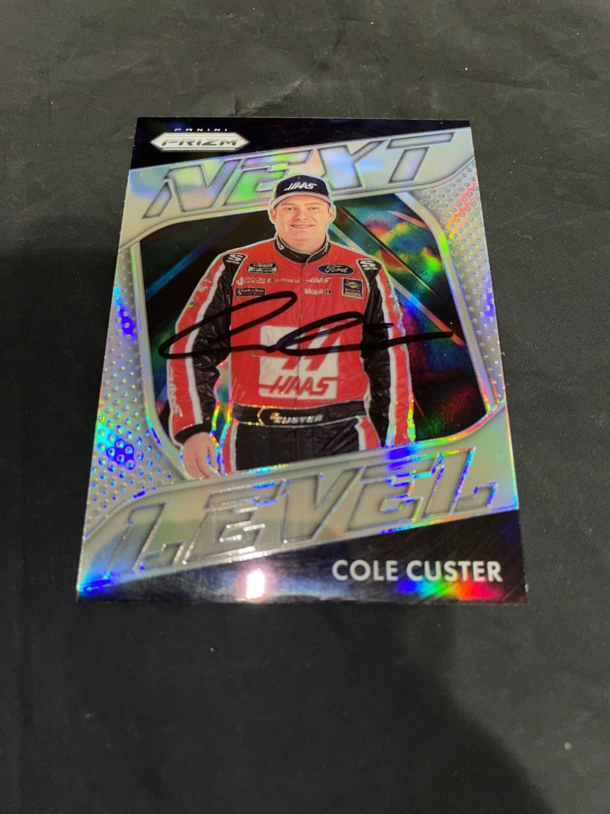 COLE CUSTER SIGNED 2020 PANINI PRIZM RACING NEXT LEVEL TRADING CARD NASCAR COLLECTIBLE MEMORABILIA